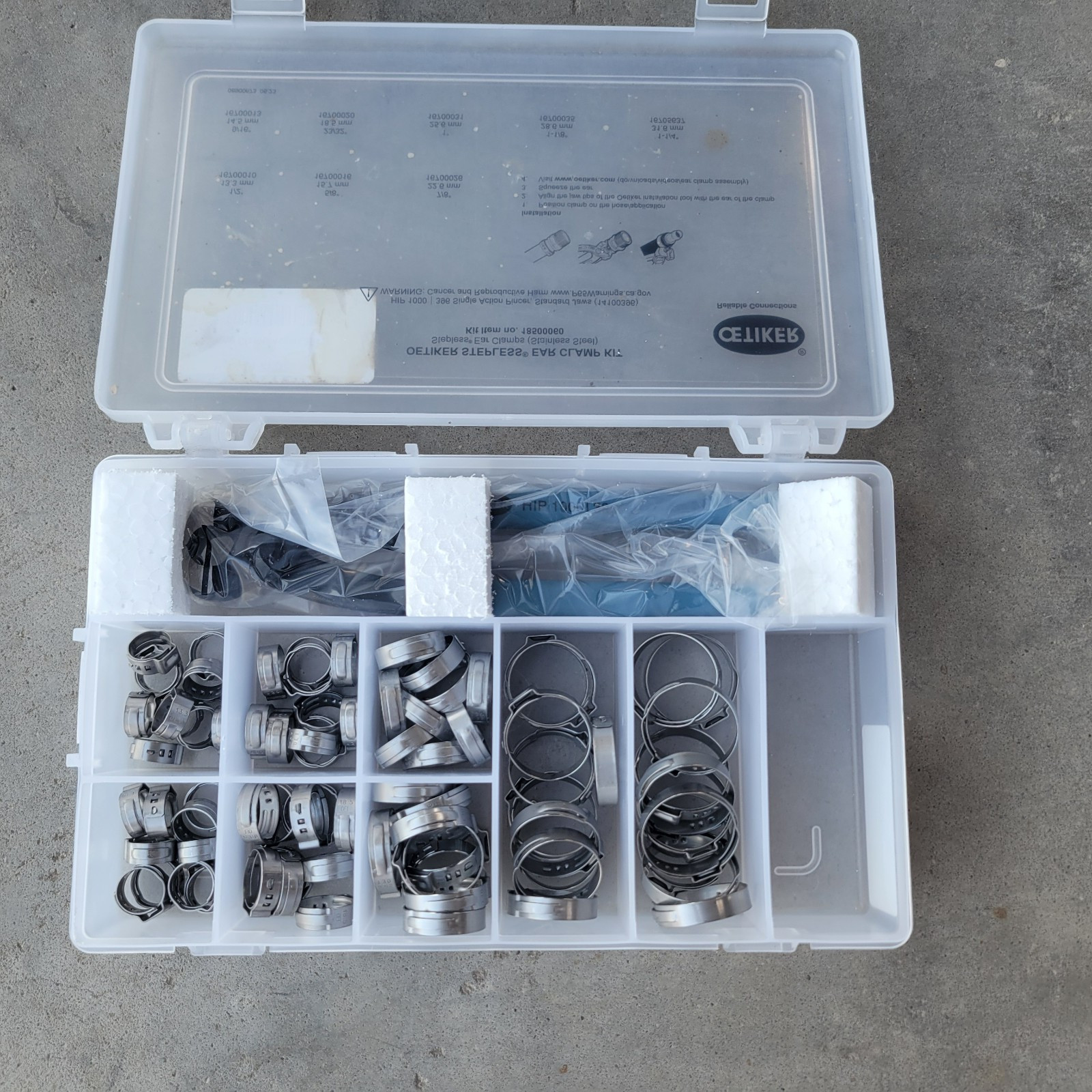 Oetiker 18500060 StepLess 1-Ear Clamp Kit Stainless Steel w/ Pliers