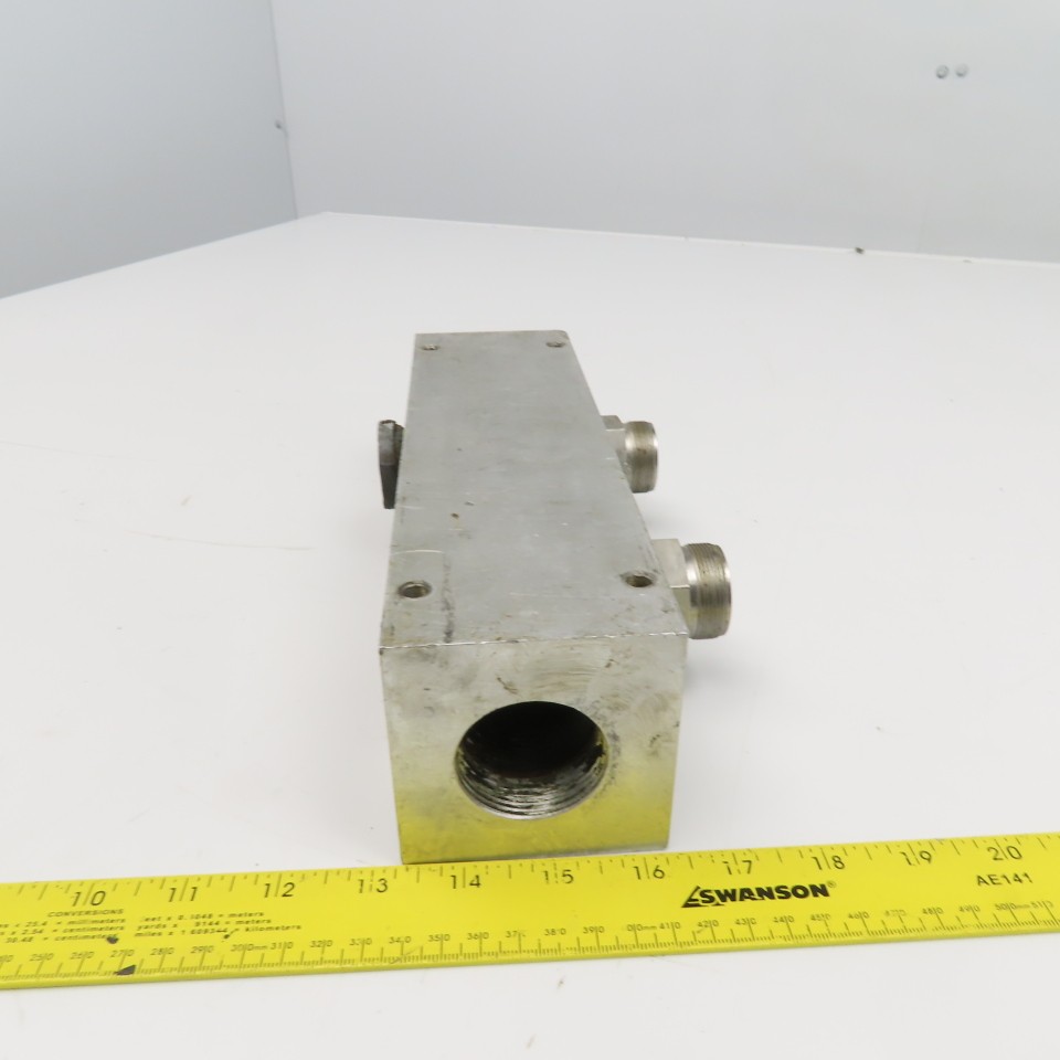 Aluminum Block Hydraulic Manifold 6 Port Parallel
