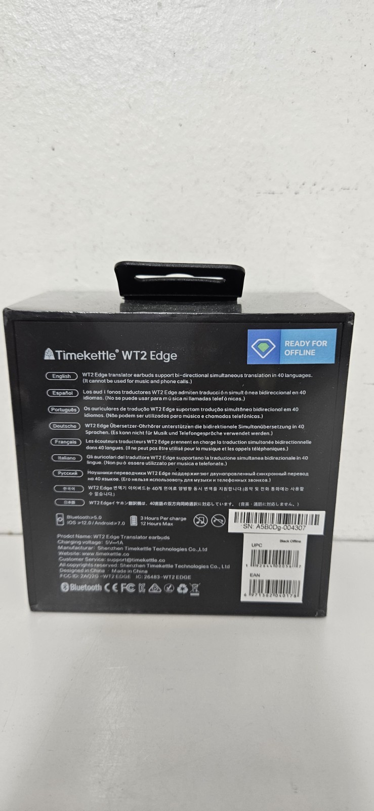 Timekettle WT2 Edge Translator Earbuds-40 Online/8 Offline Languages- SEALED