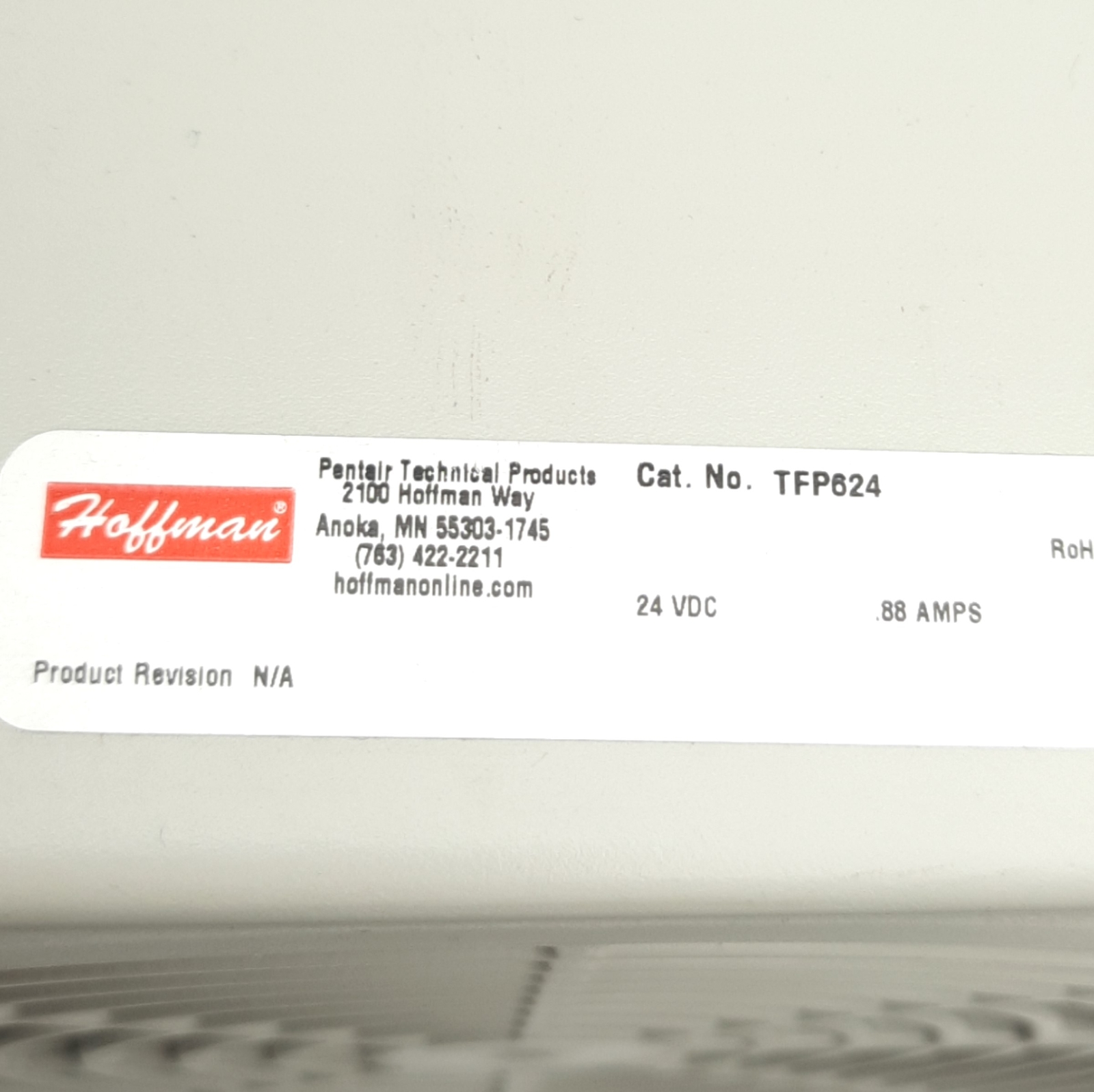 Hoffman nVent TFP624 Enclosure Fan & Grille, 225mm x 197mm x 95mm, 24V DC