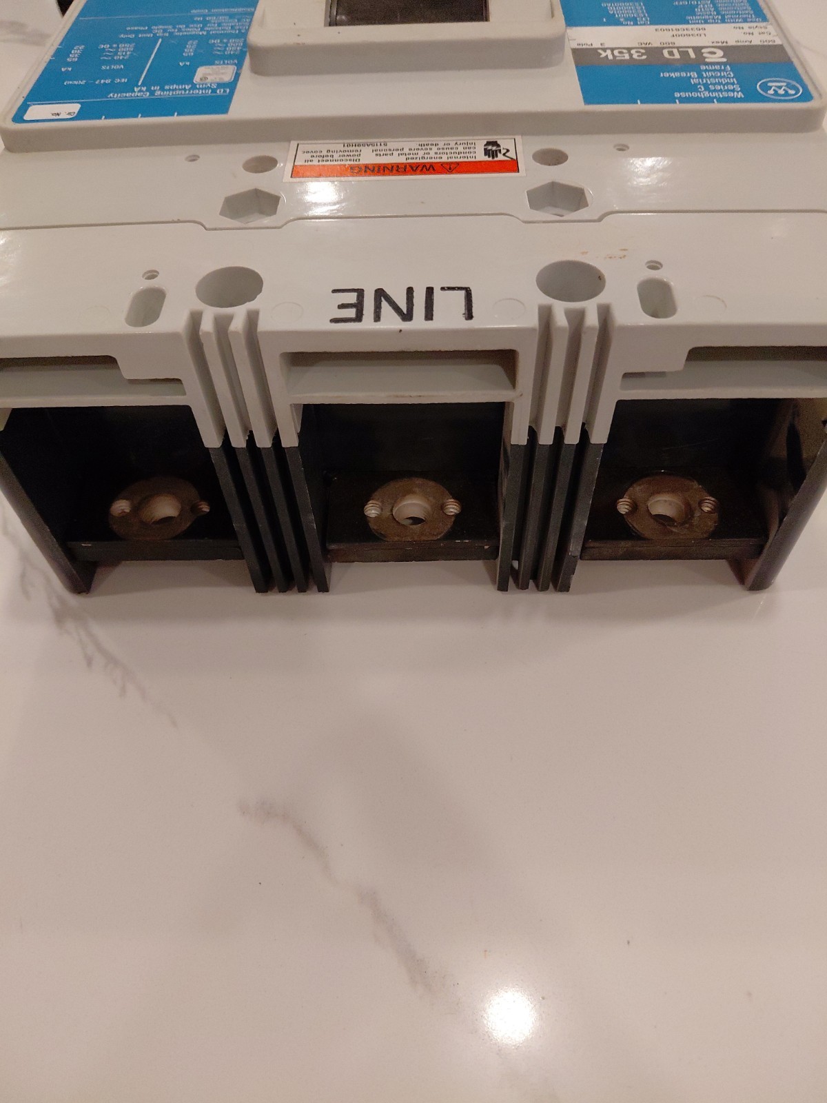 Westinghouse LD3600F 600Amp 600Volt 3Pole Bolt-On Breaker w/ 6000Amp Trip Unit