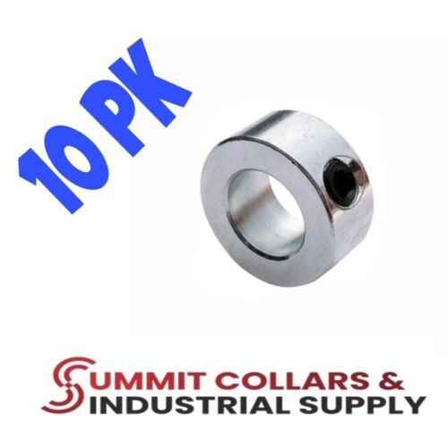 SOLID SET SCREW SHAFT COLLARS, ZINC 1/8 ID to 3″ ID, YOU PICK size and quantity