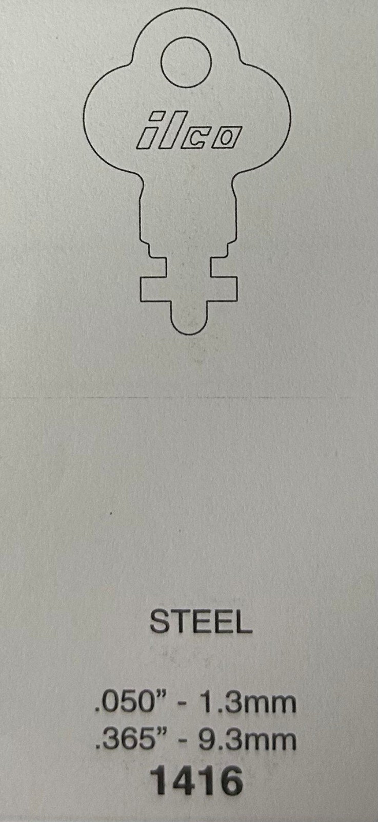 Ilco 1416 for Eagle Steel Flat Key Blank uncut (1 Key)