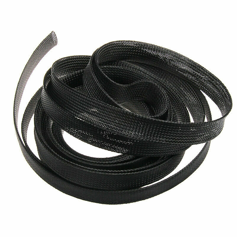 10/5M Black Expandable Wire Cable Sleeving Sheathing Braided Loom Tubing