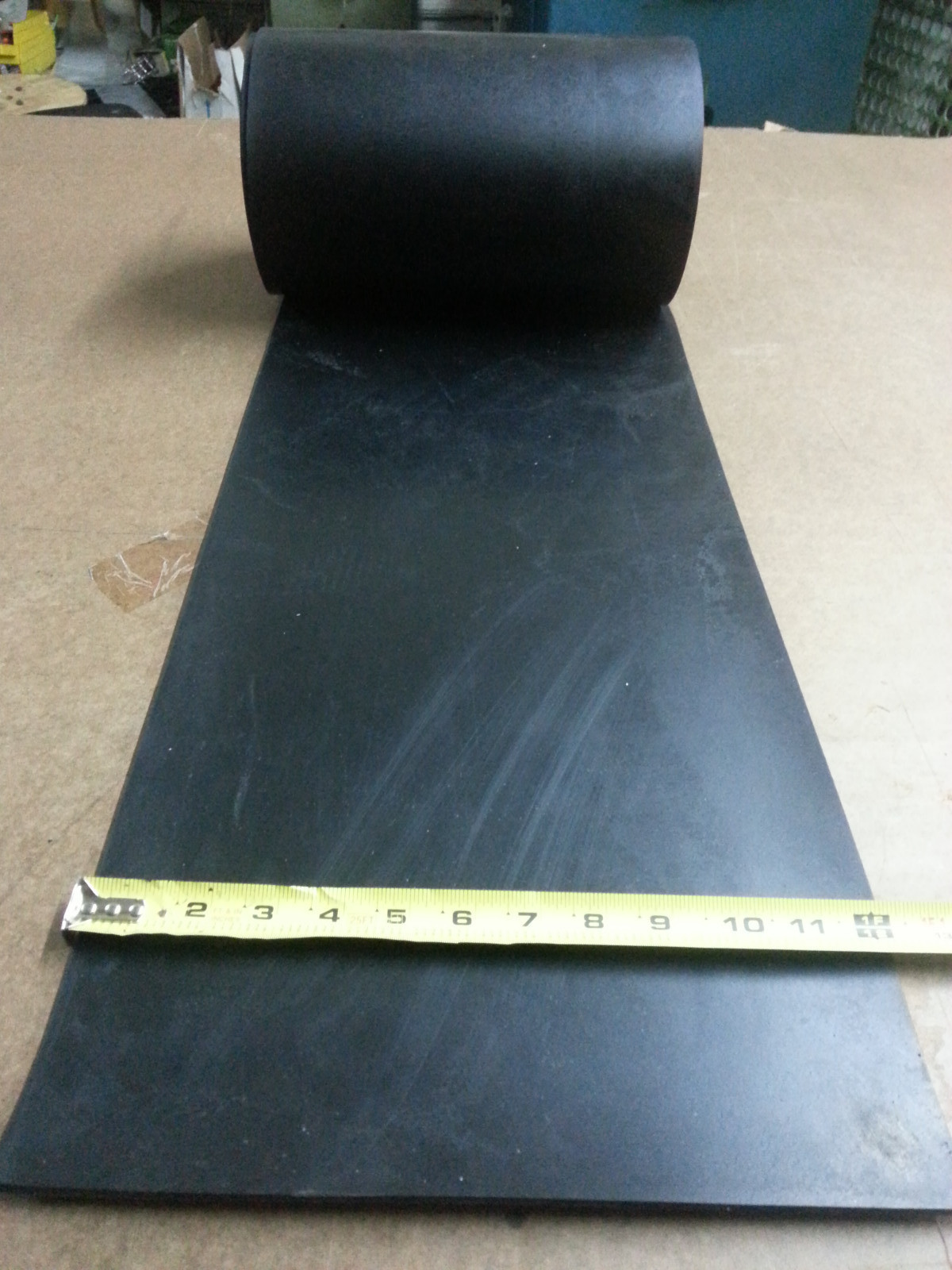 SBR CI 2 PLY RUBBER ROLL 1/8 THK X 12″ WIDE x 20 ft LONG 65DURO +/-5