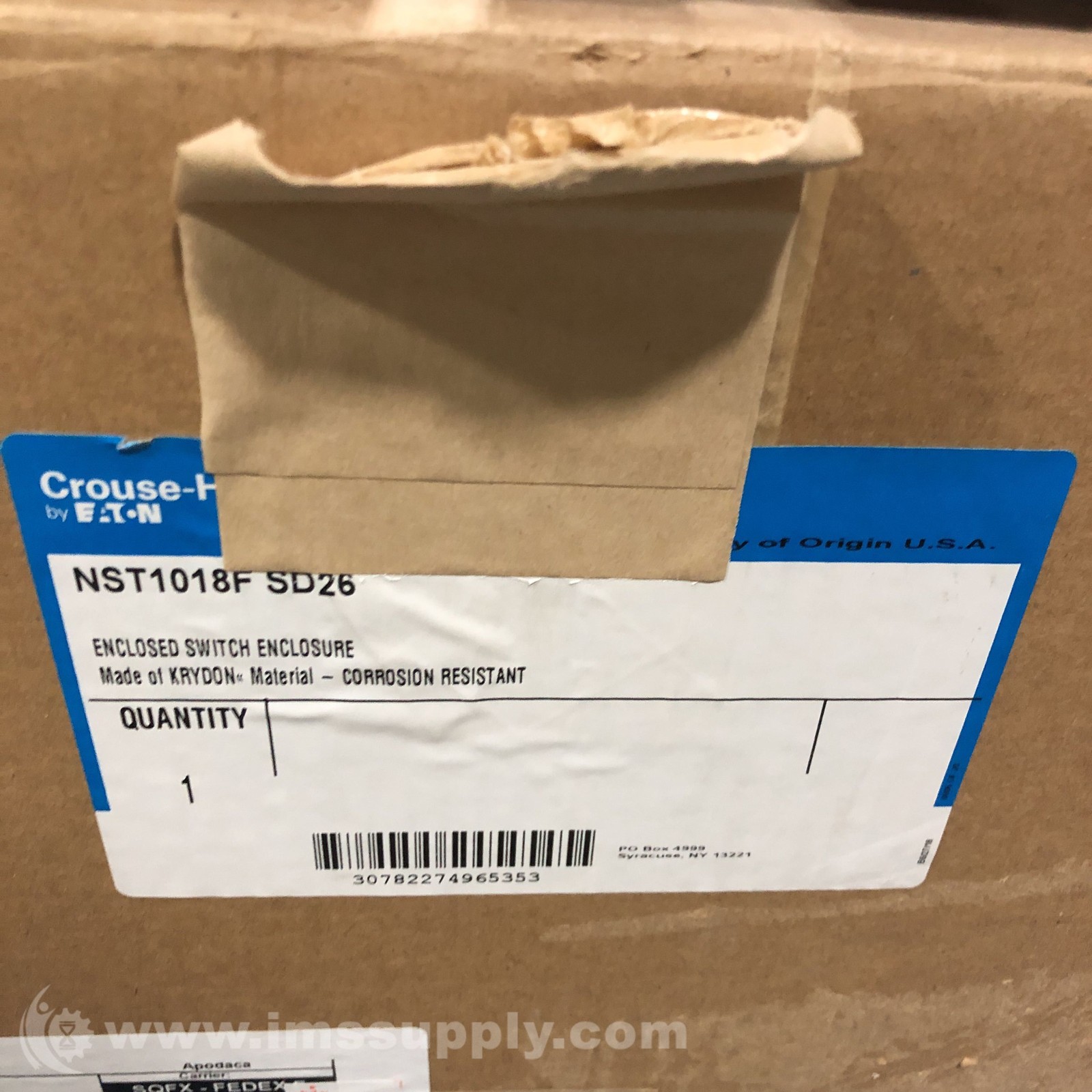 Crouse Hinds NST1018F SD26 Series NST Disconnect Switch FNOB