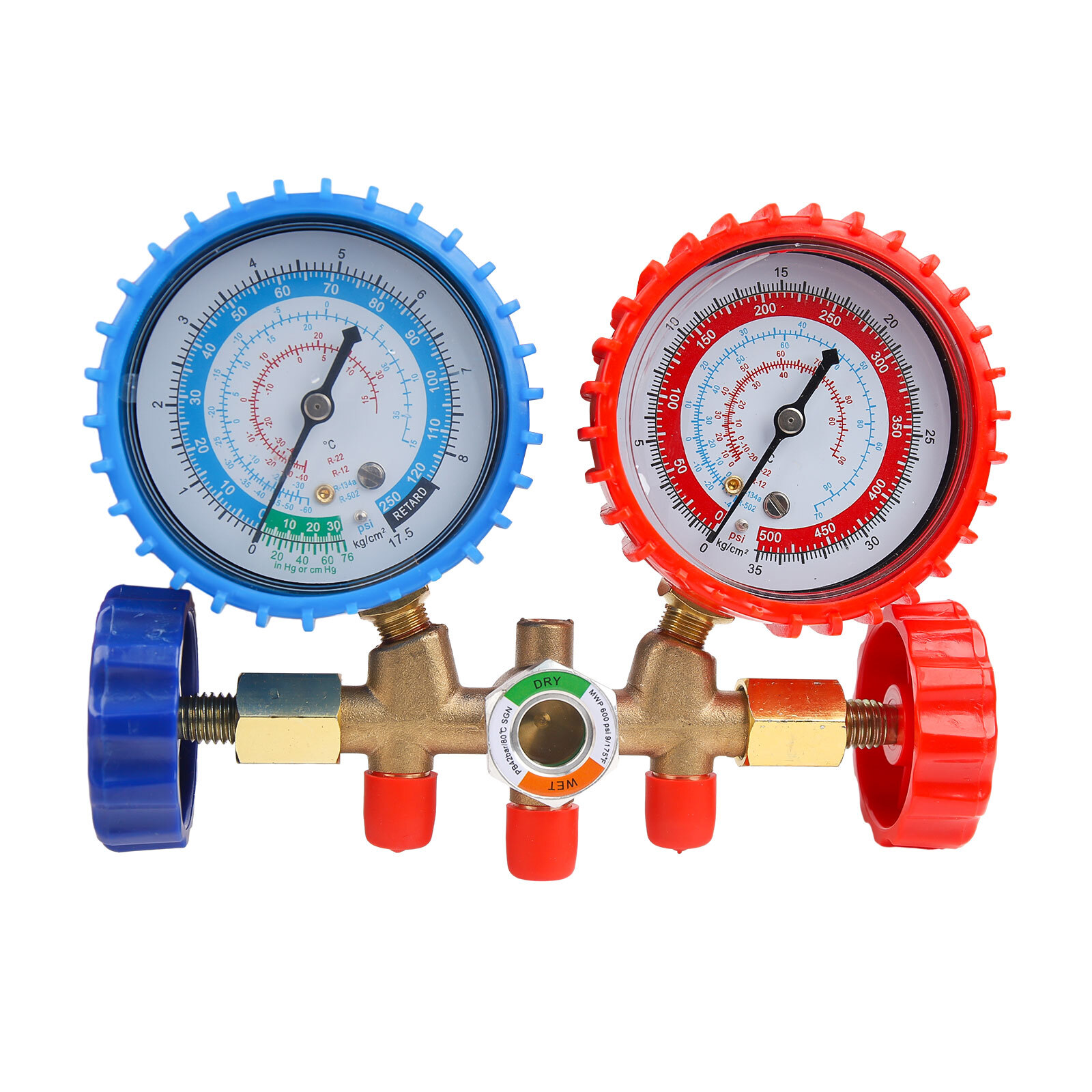 For R502 R134a R12 R22 AC Manifold Gauge Set A/C Refrigeration 3 Way Hose