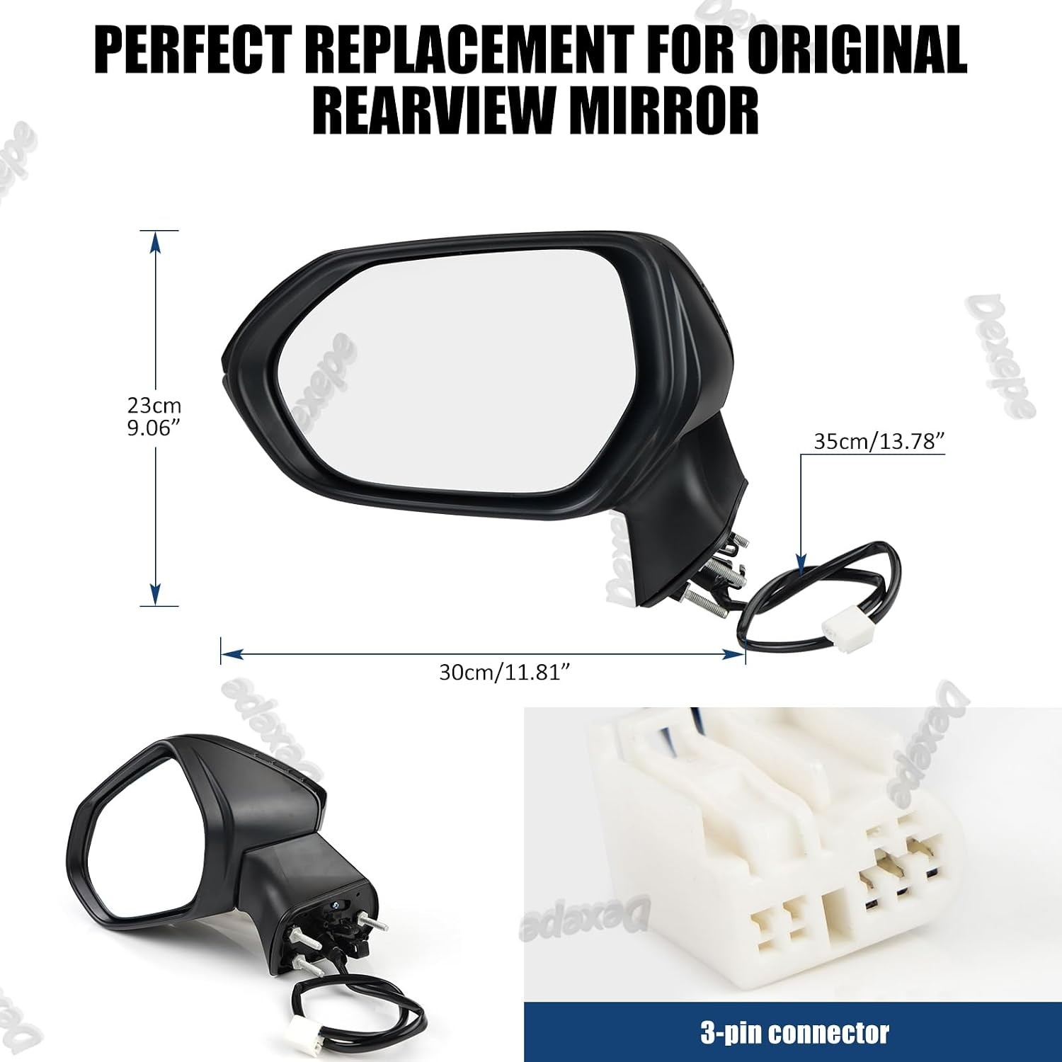 Driver Side Mirror Assembly Compatible with Toyota Corolla 2020-2025 Non-heated