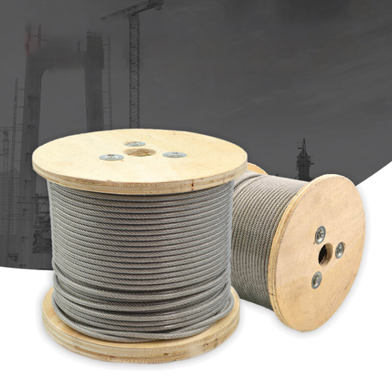 304 Stainless Steel Wire Rope Cable Rigging Φ0.5mm-12mm PVC Coated Clear / Black