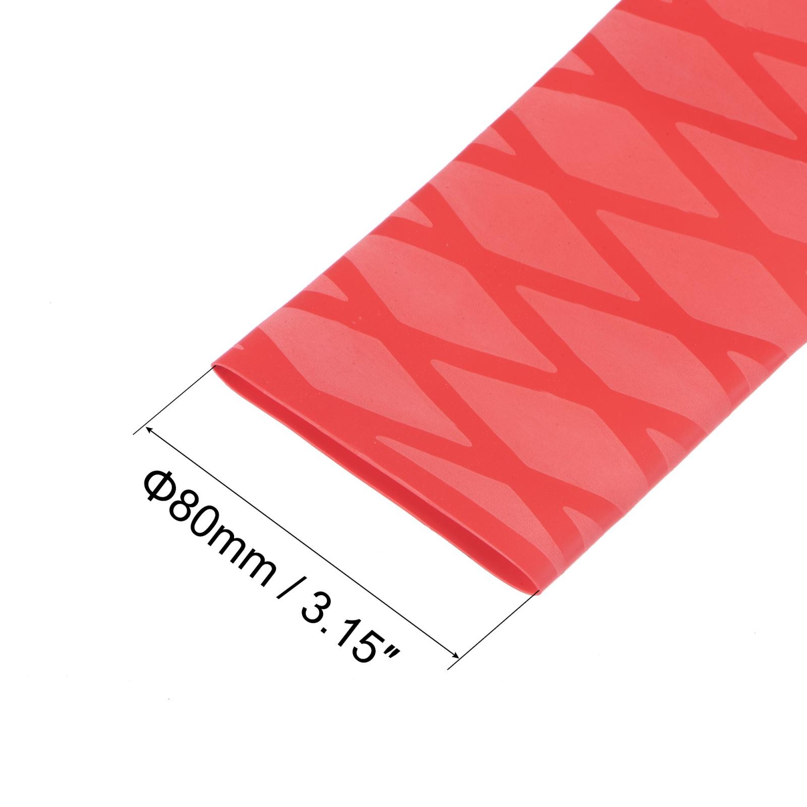 Heat Shrink Wrap Tubing for Rod/ 50mm Dia 81mm 1.6ft 1.7:1 Red