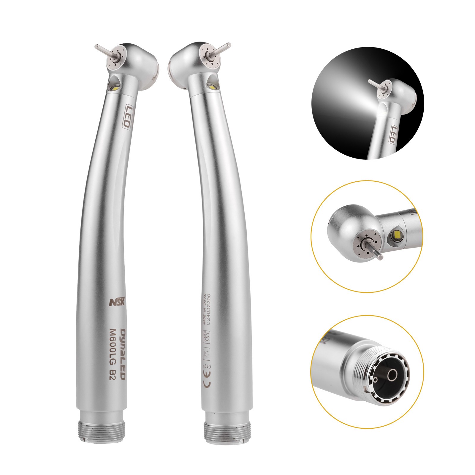Dental LED High Speed Handpiece E-generator 8 Spray Ceramic Bearing DynaLED B2M4