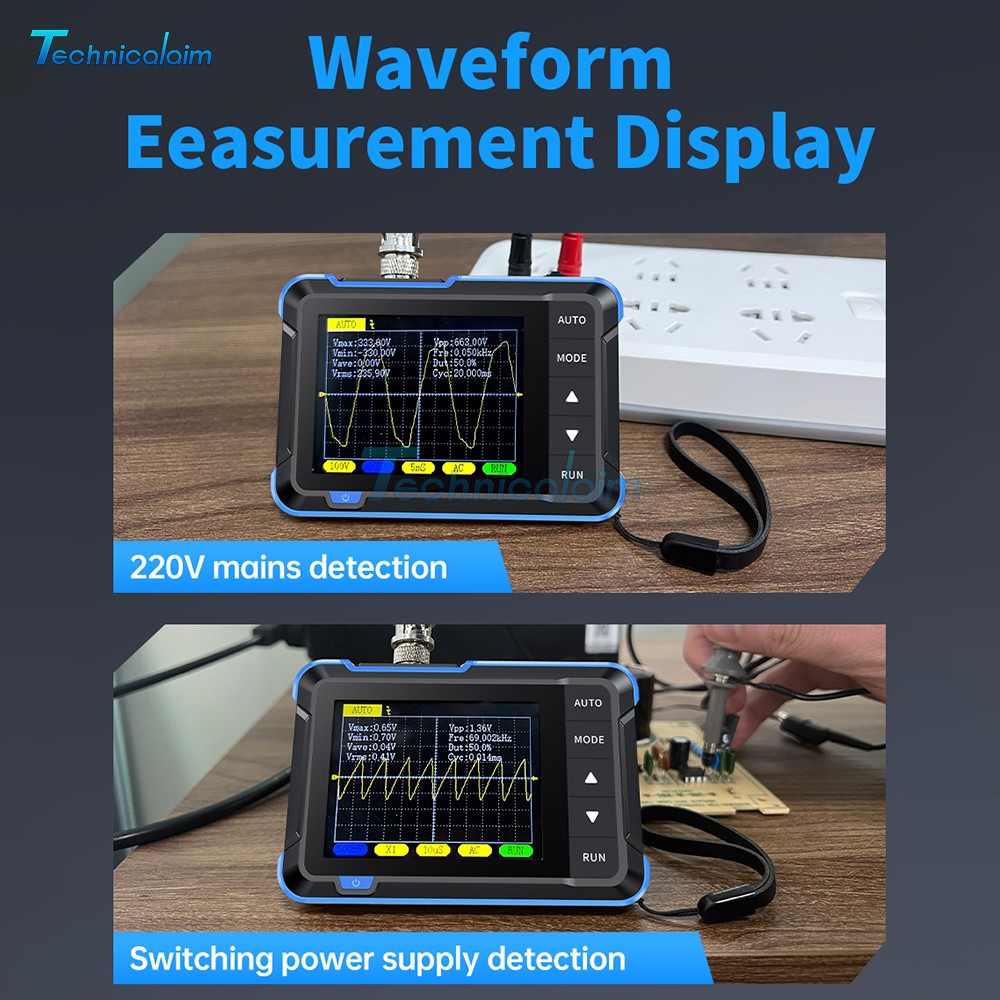 FNIRSI DSO152 Mini Handheld Oscilloscope Type-C Portable Digital Oscilloscope US