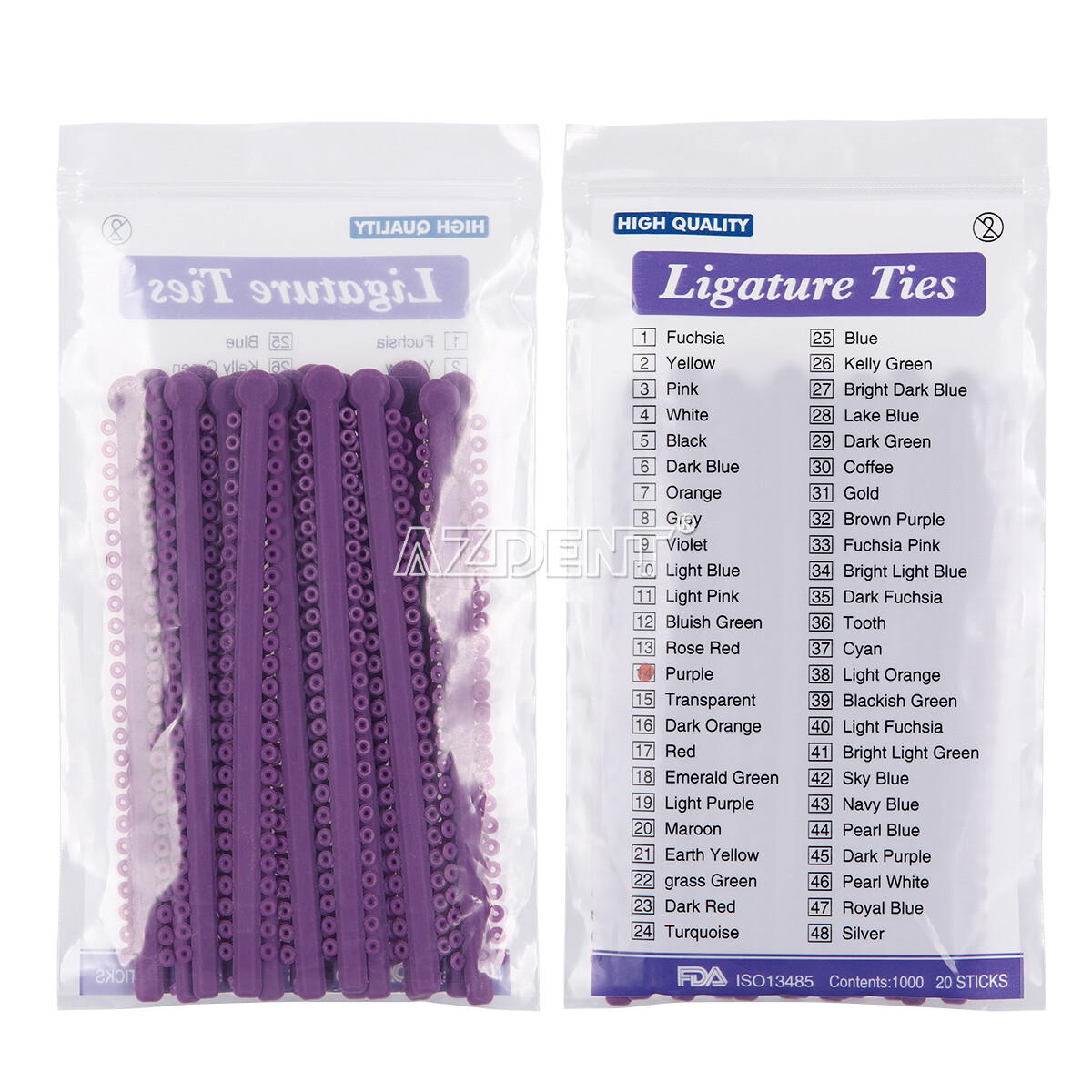 1000Pcs AZDENT Dental Ortho Ligature Ties Elastic Rubber Bands