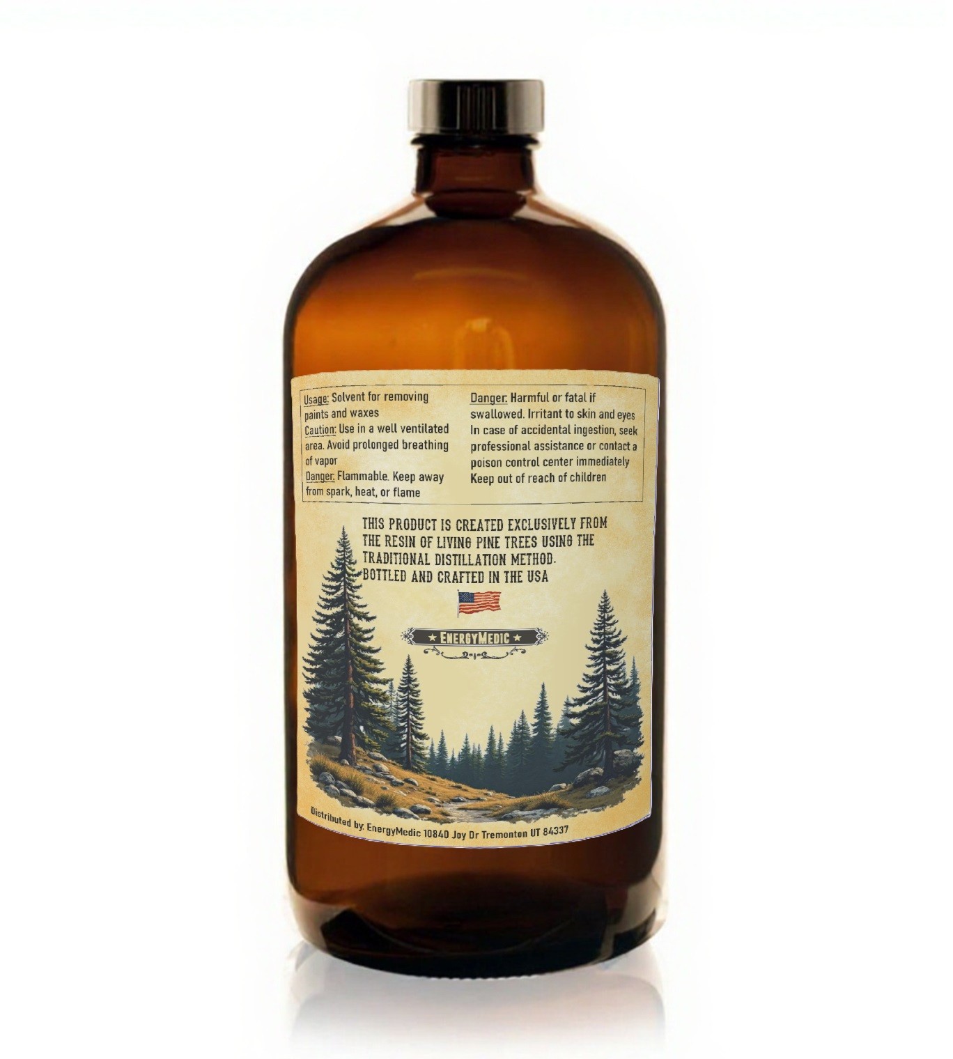 Pure Gum Spirits of Turpentine 100% 16 oz – By EnergyMedic