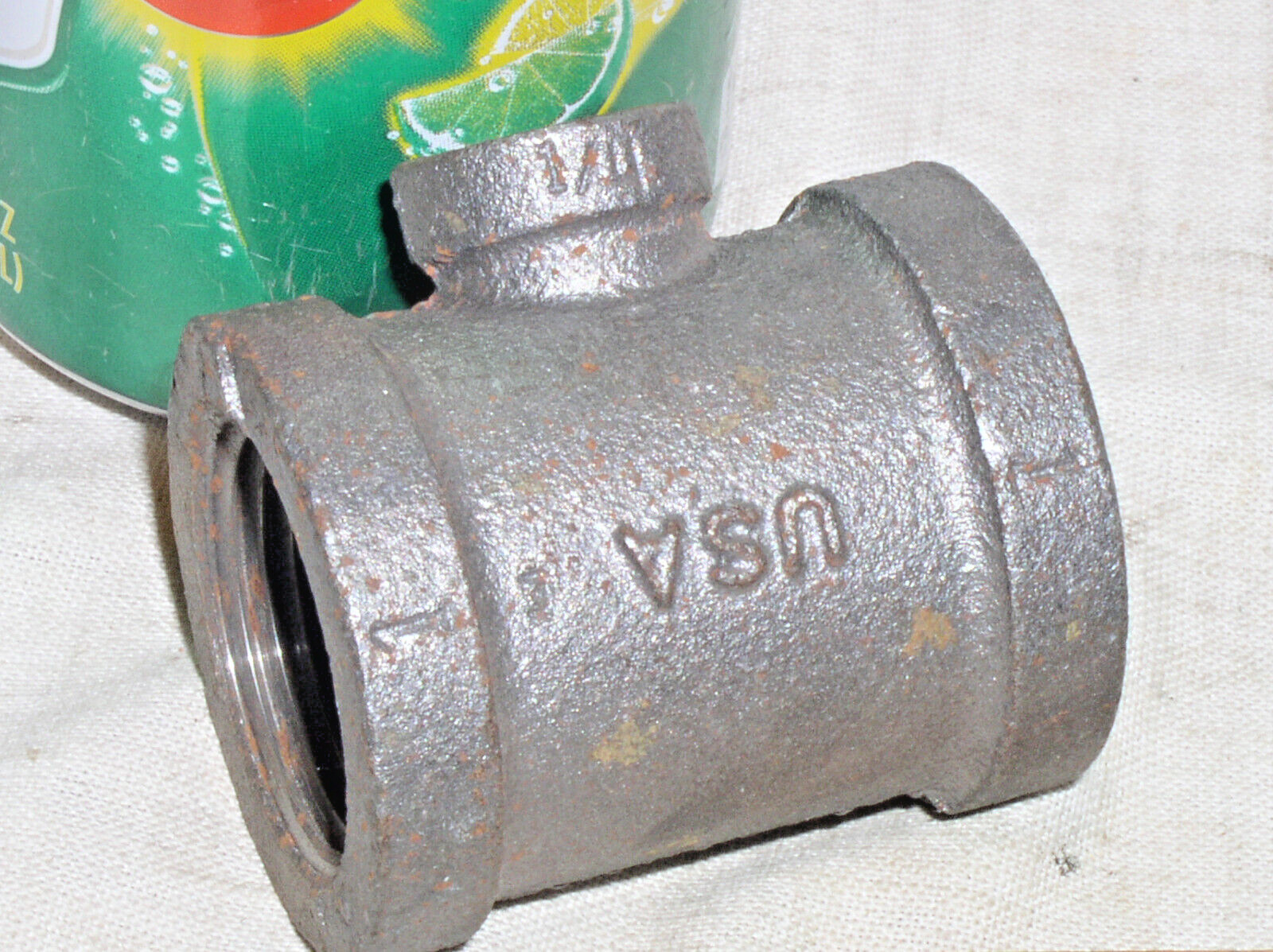 NEW WARD 1″ x 1″ x 1/4 INCH BLACK IRON PIPE REDUCING TEE FITTING ADAPTER ADAPTOR