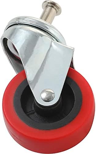 6 Pack Heavy-Duty 2.5″ Swivel Caster Wheel Creeper Service Cart Stool Post Mount
