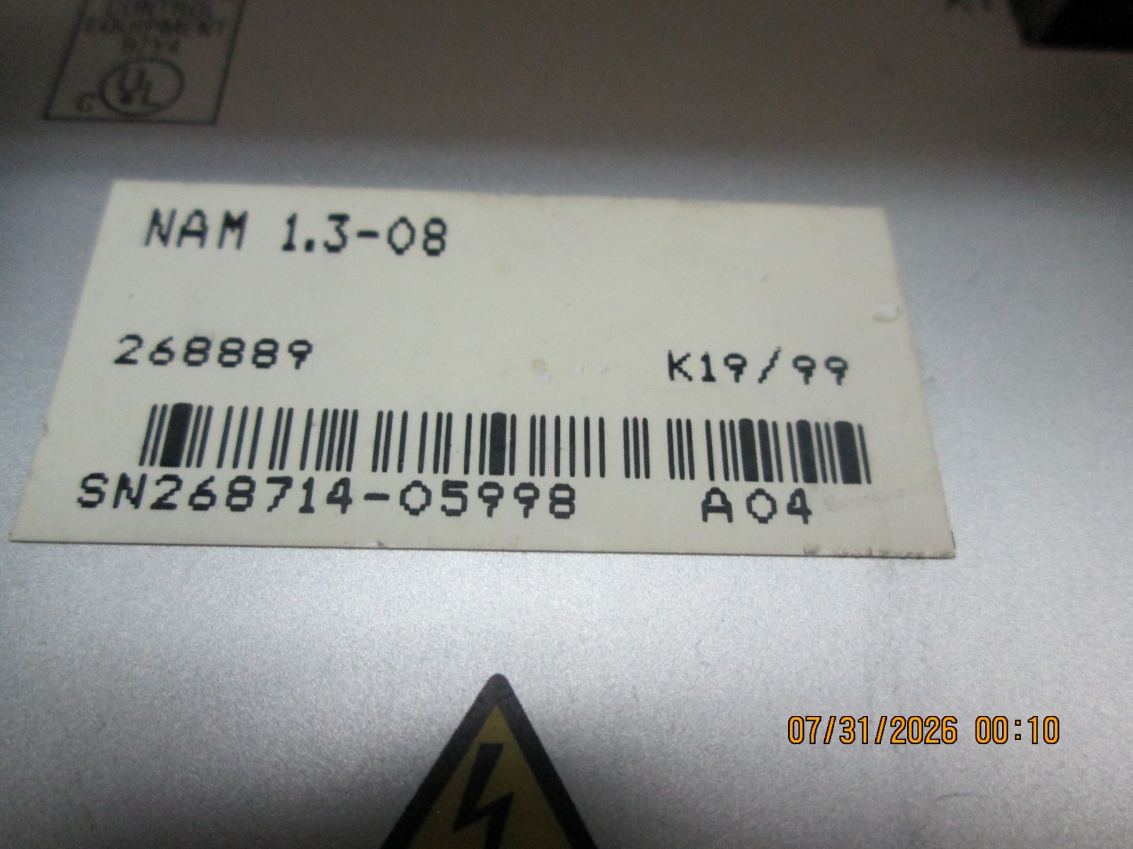 INDRAMAT NAM 1.3-08 / 268889 (SHELF H4)