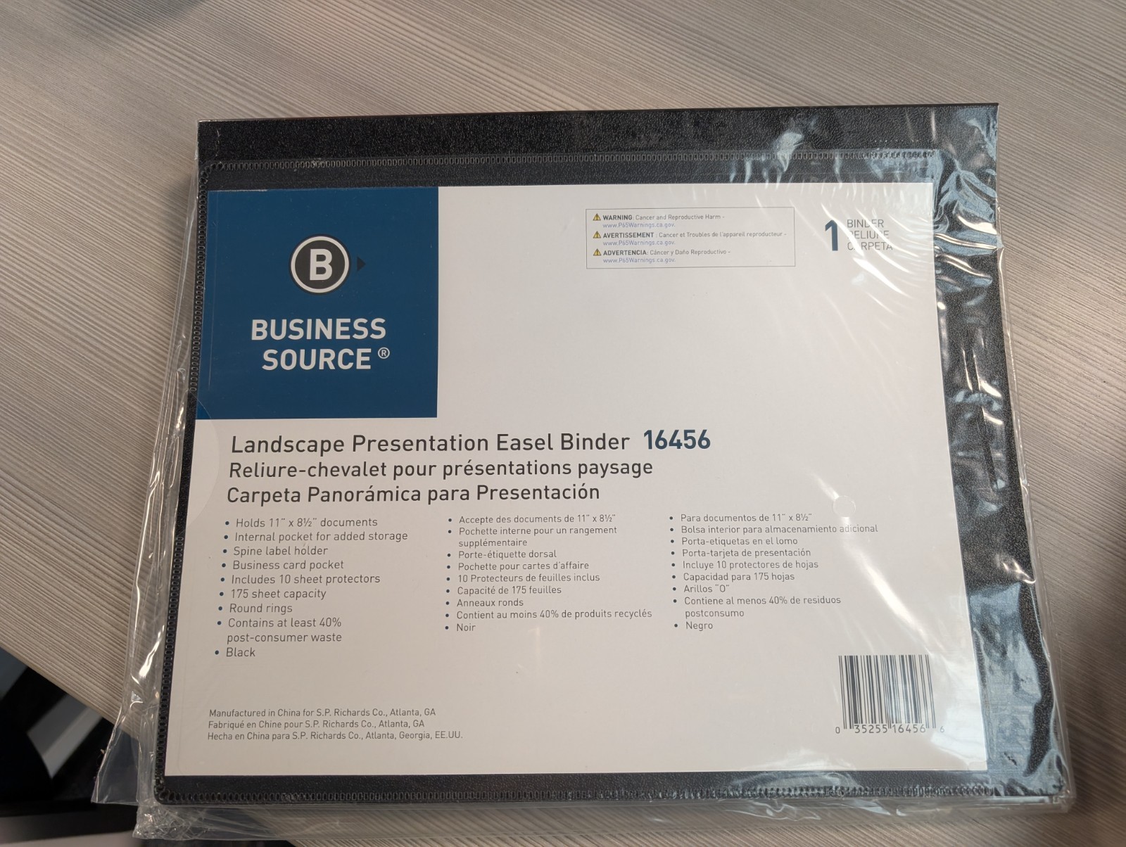 Business Source 16456 Presentation Binder Letter – 8.50″ X 11″ 1″ 1