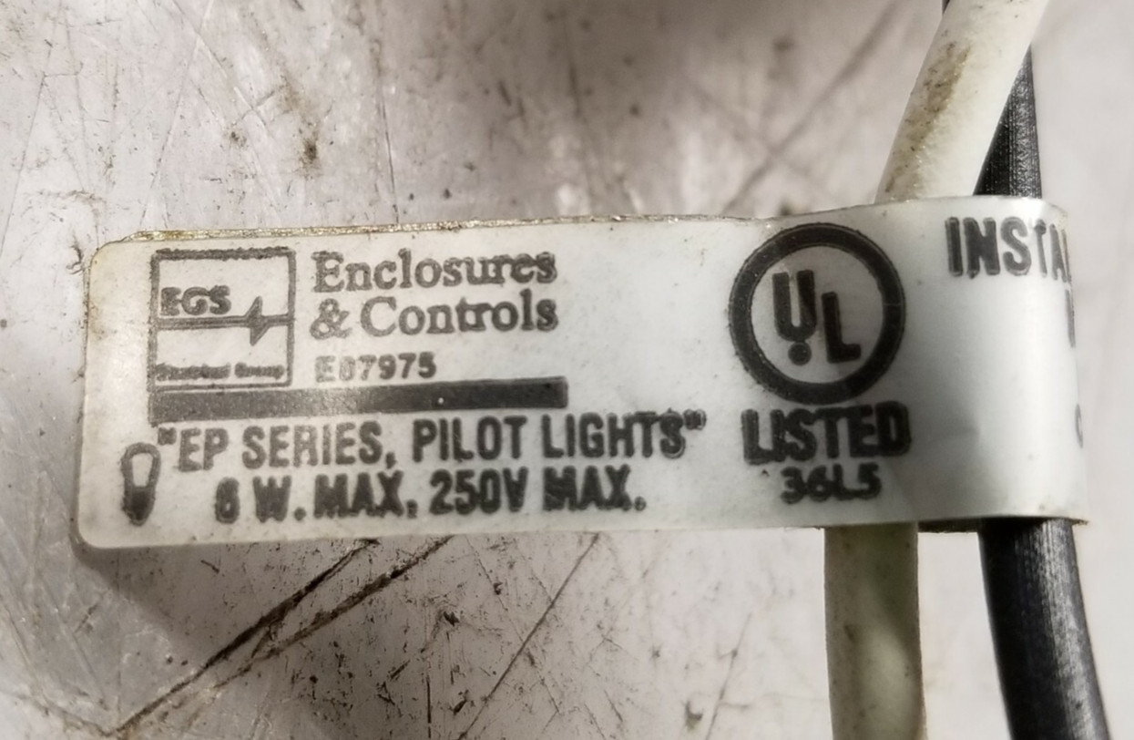 EGS Hazardous Location “EP Series” Red Pilot Light 250 VAC 6 Watt