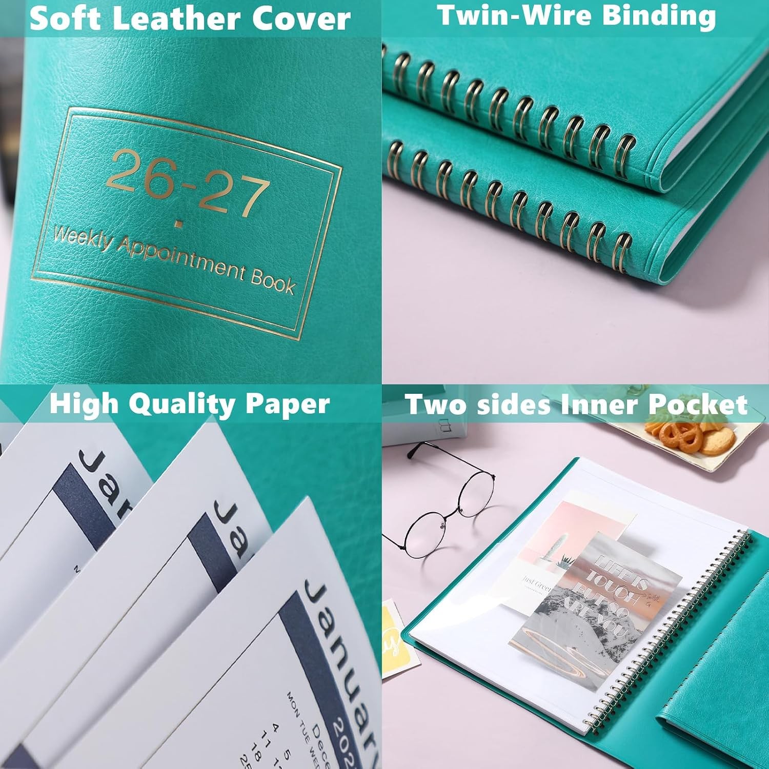 Weekly Appointment Book & Planner -2027 – Large -2027 Daily Hourly Planner,