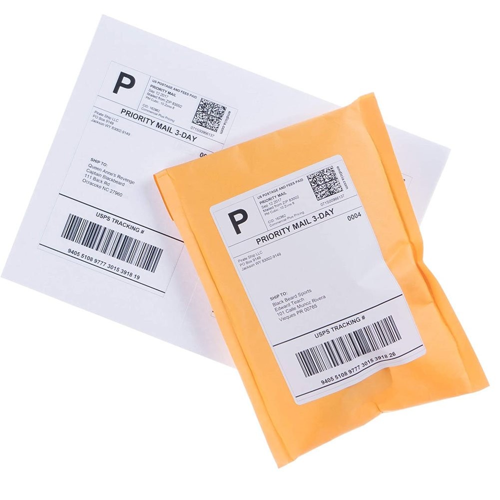 1000 Premium 8.5″ X 5.5″ Half Sheet Self Adhesive Shipping Labels 2 Per Sheet
