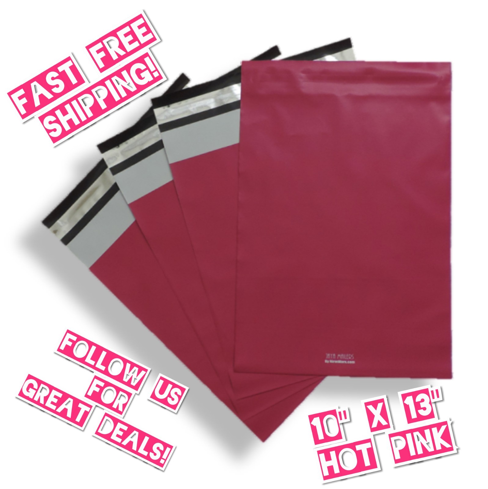NirmWorx JayaMailers 10×13 Hot Pink designer poly mailers shipping envelopes