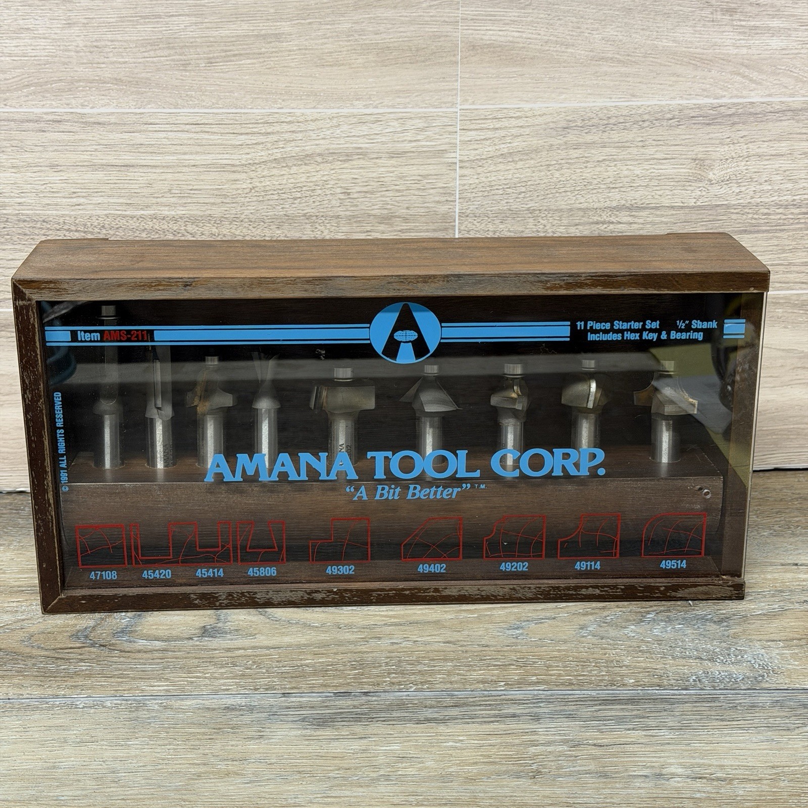 Amana Tool AMS-211 11-piece Carbide-tipped Router Bit Set GPC