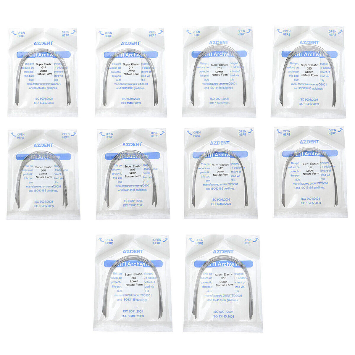 AZDENT Dental Orthodontic Super Elastic NITI Arch Wire Round Ovoid/Square/Nature