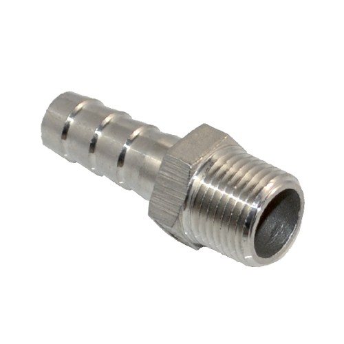 Threaded Pipe Fitting to Barb Hose Tail End Connector Stainless Steel NPT SS 304