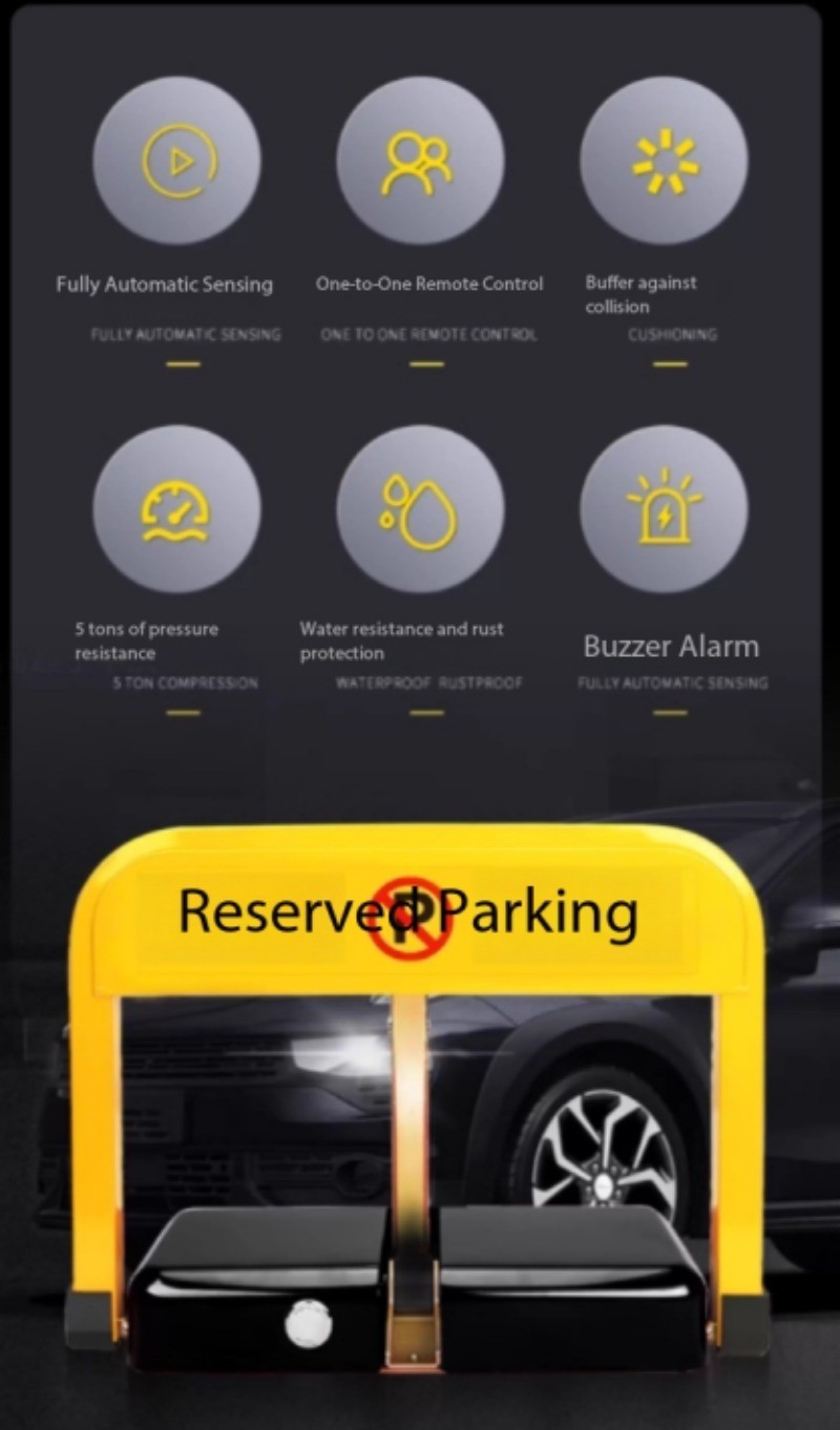 Car Park Lock: Garage Post—No Drilling Required, Automatic Lift, Reinforced