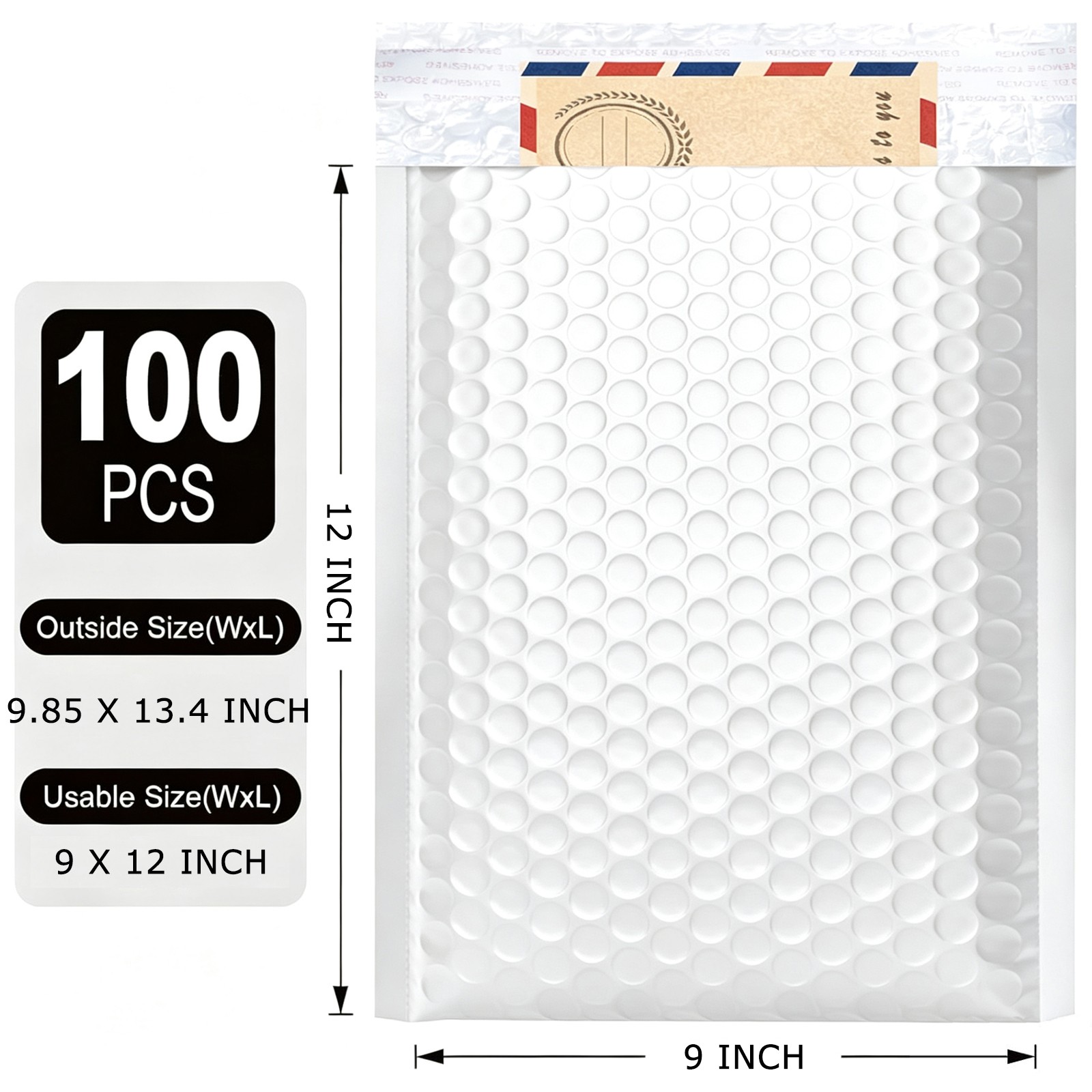 Any Size Poly Bubble Mailers Shipping Mailing Padded Bags Bubble Envelopes White