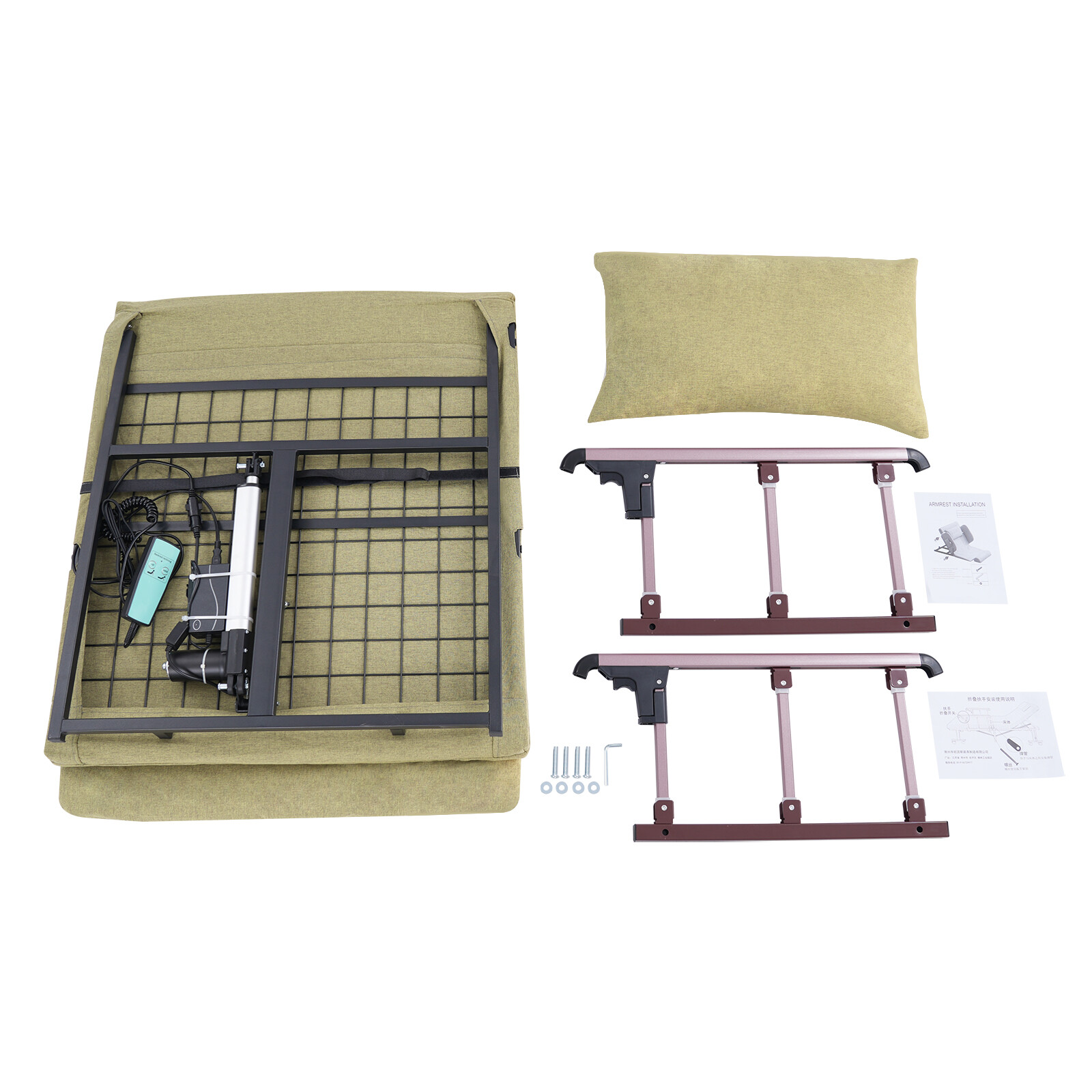300kg/661.39lbs Electric Lift Bed Backrest Elderly Adjustable Back Rest Backrest