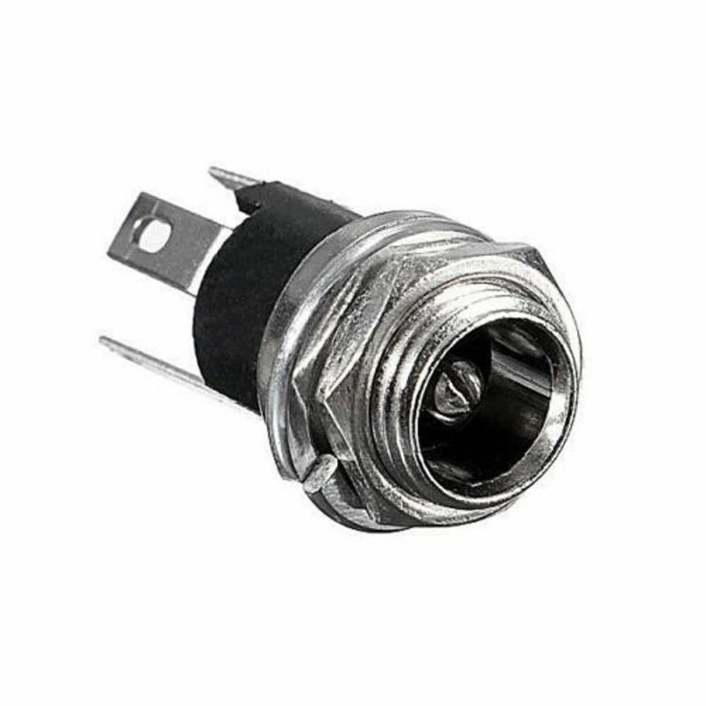 DC Power Supply Metal Jack Socket Female Panel Mount Connector 5.5 x 2.1mm