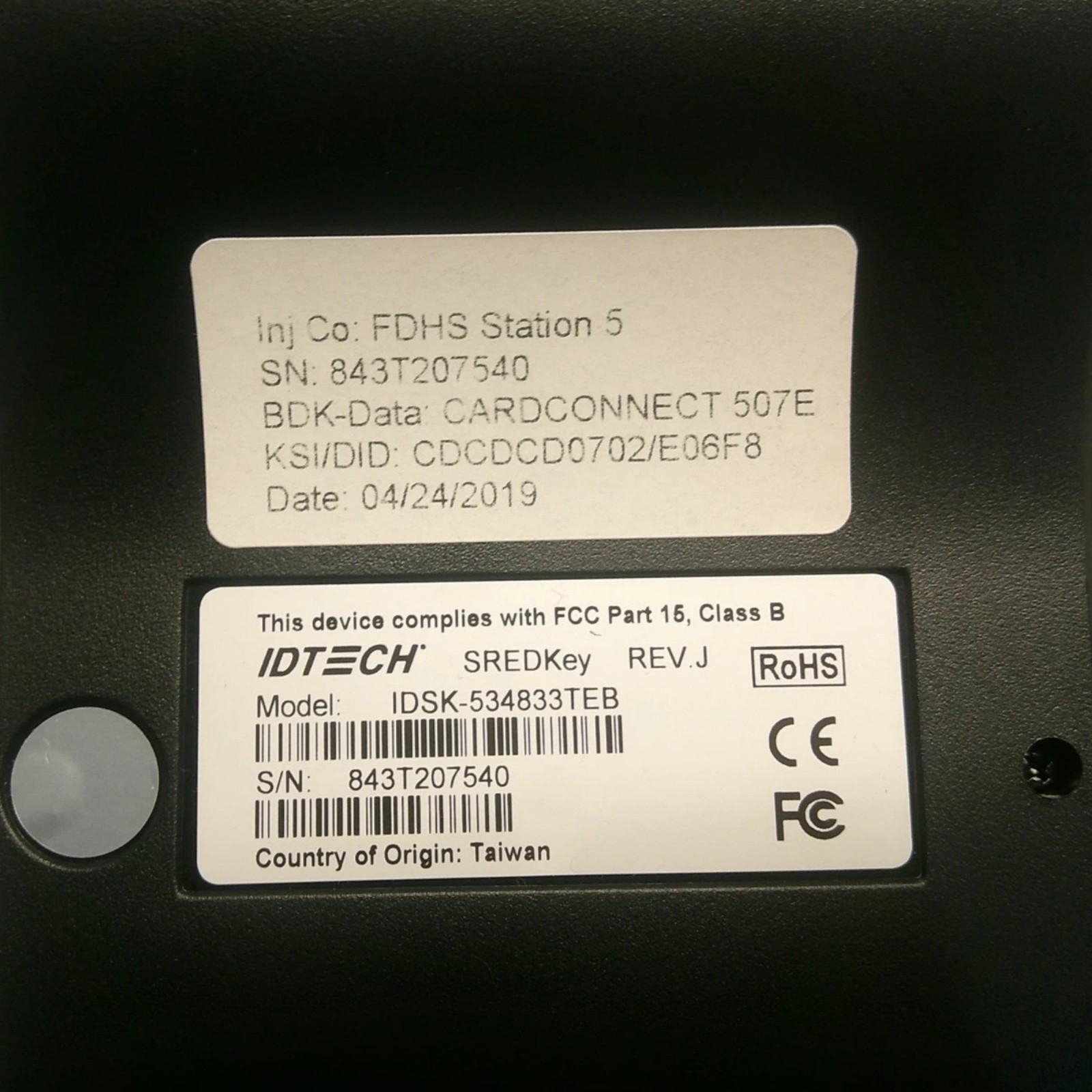 ID Tech, SREDKey, Key Pad & Magnetic Stripe Reader – Black, IDSK-534833TEB