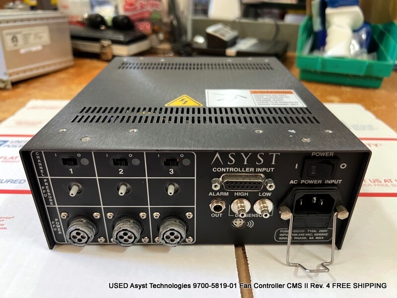 USED Asyst Technologies 9700-5819-01 Fan Controller CMS II Rev. 4 FREE SHIPPING