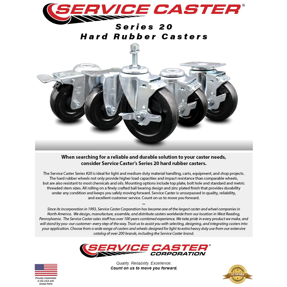1013-L2 Rubbermaid Tilt Truck Replacement Caster – Fits FG101300BLA FG9T1400BLA