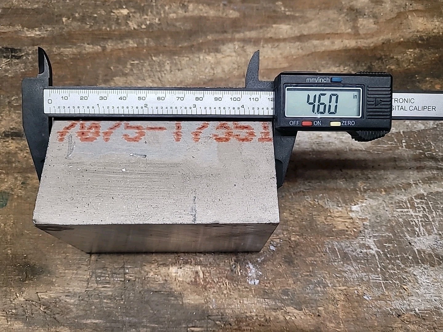 7075 T7351 alum billet 4 1/2 lbs FREE FedEx Ship 3″ x 3″ x 4 1/2″ Plate Block