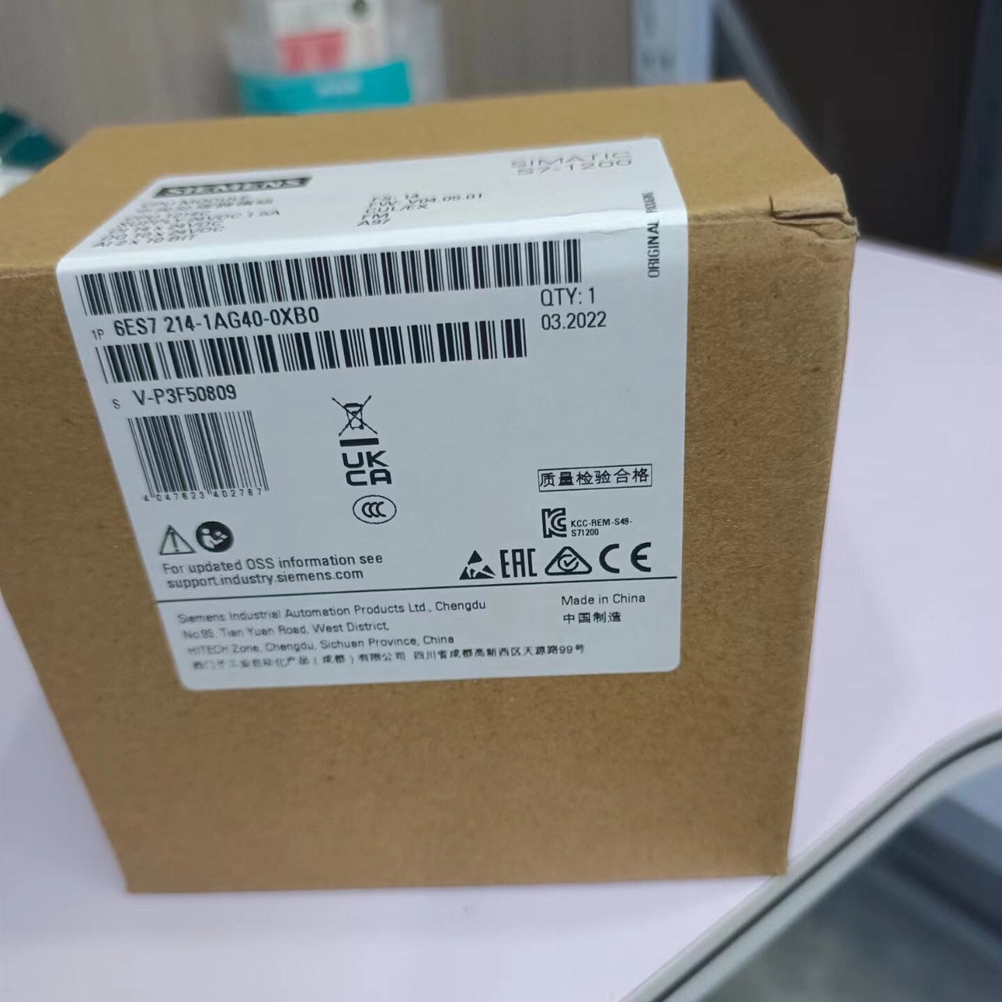 New Siemens 6ES7214-1AG40-0XB0 SIMATIC S7-1200 CPU 1214C Module Expedited Ship