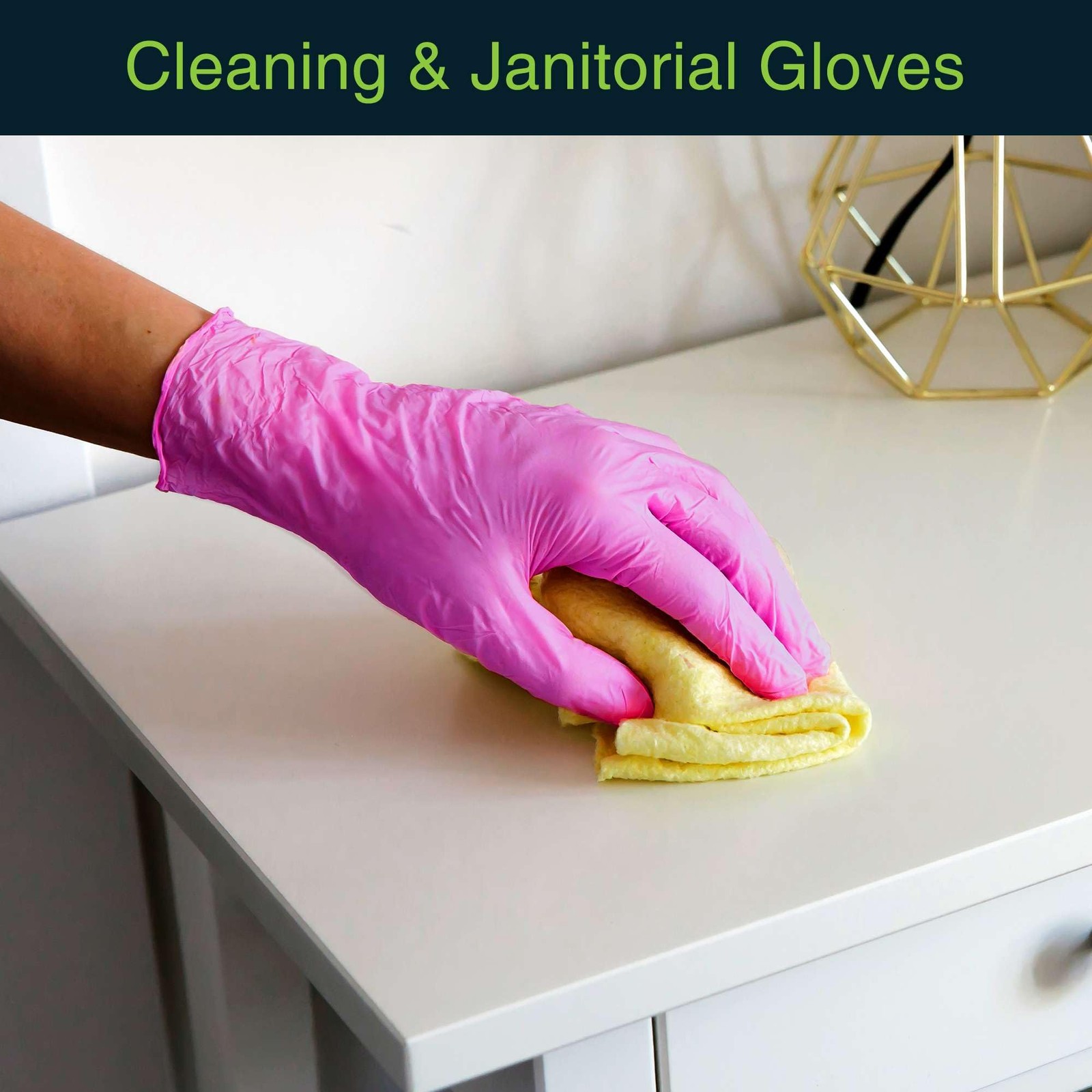 Fuchsia Hot Pink Nitrile Disposable Gloves 3 Mil Nitrile Powder and Latex Free