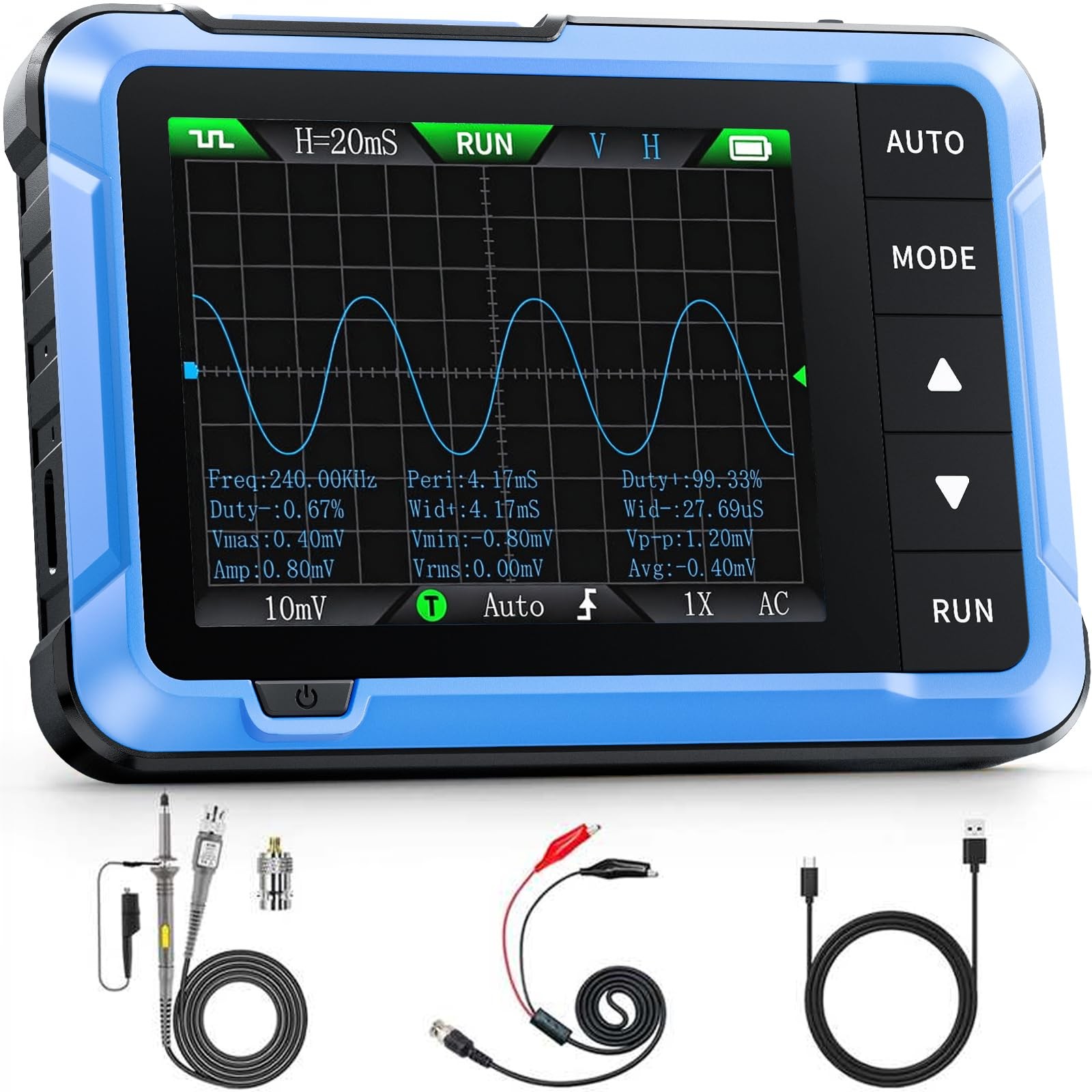 FNIRSI DSO-510 Handheld Oscilloscope/DDS Signal Generator 2 in 1, Digital Portab