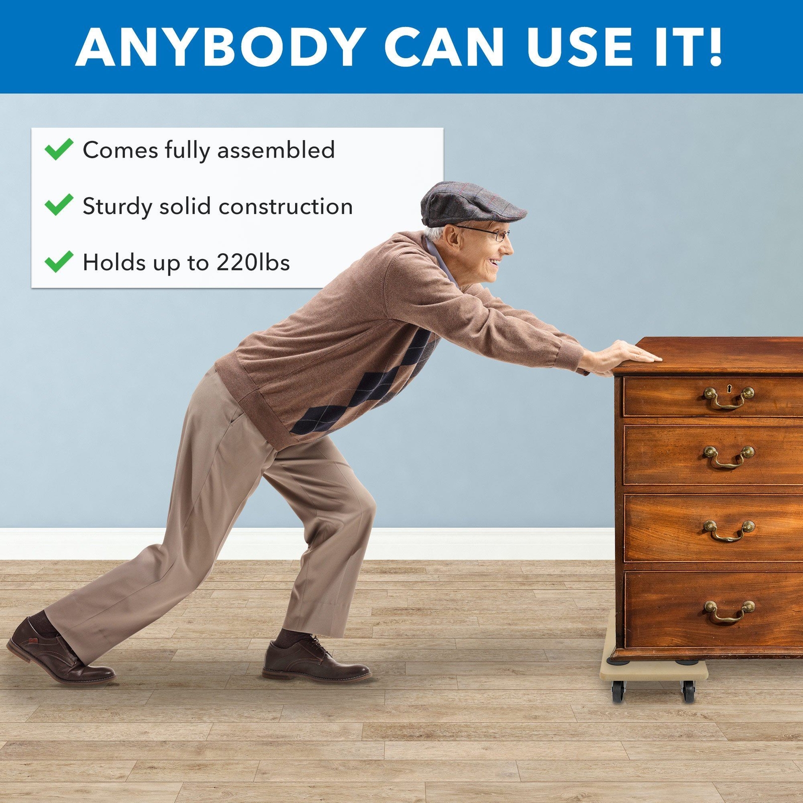 Mount-It! Furniture Moving Cart Dolly | 220 LB Capacity