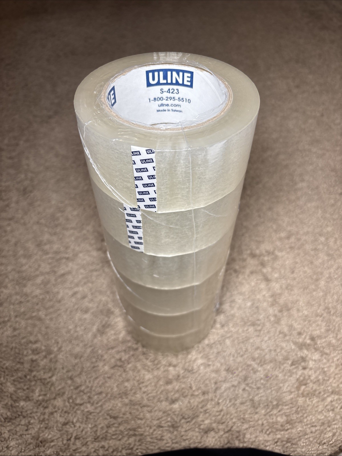 ULINE Industrial 2MIL Clear Packing Tape 2″ x 110 yds S-423 Pack of 6