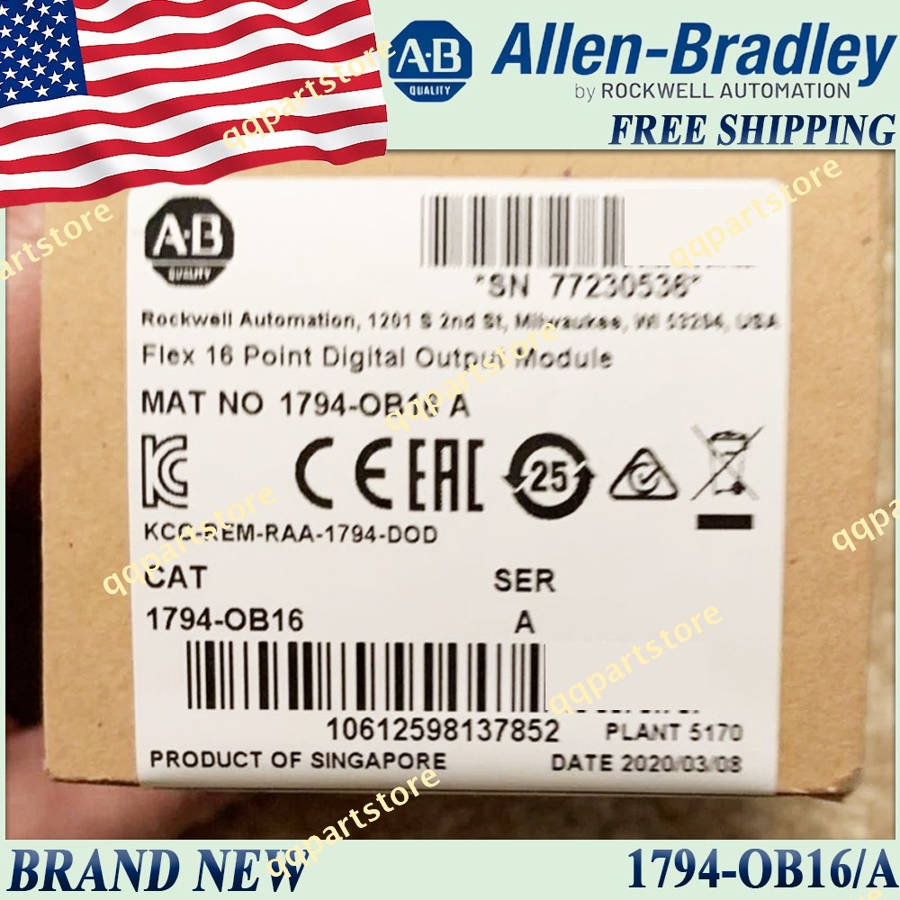 Brand New 1794-OB16/A Flex 16 Point Digital Output Module Free Ship 1794 OB16 AB