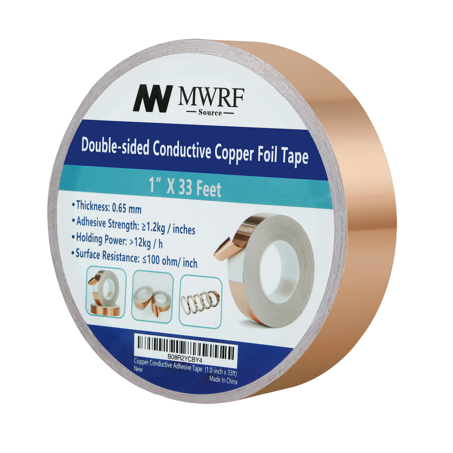 1″ x 33 feet Copper Foil Tape Conductive EMI Shielding; US Stock Fast Ship
