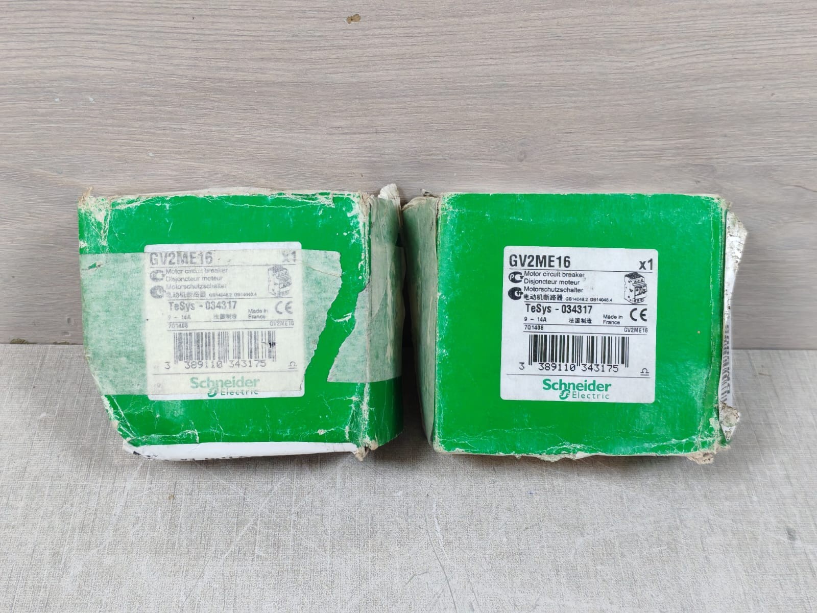 LOT 2PCS SCHNEIDER ELECTRIC GV2ME16 MOTOR CIRCUIT BREAKER