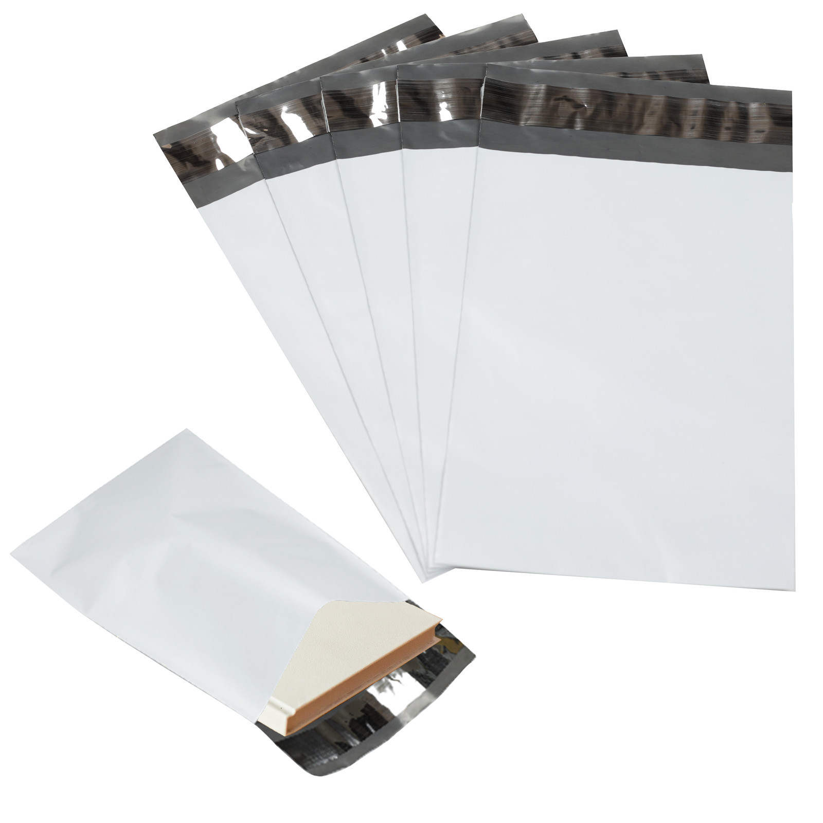 1-4,000 12×15.5 White Poly Mailers Bag Self Seal Shipping 12″ x 15.5″ 2 MIL