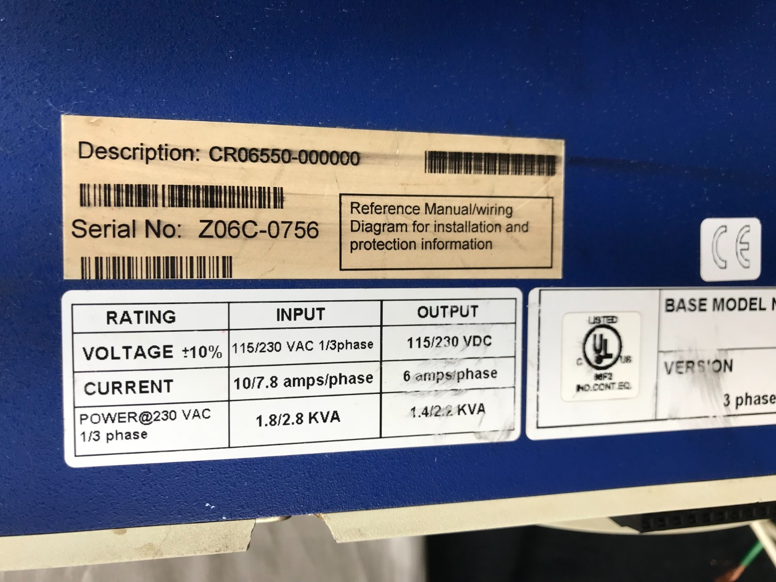 Kollmorgen Servostar CD CR06550 Servo Drive 3-Phase 6AMP Tested