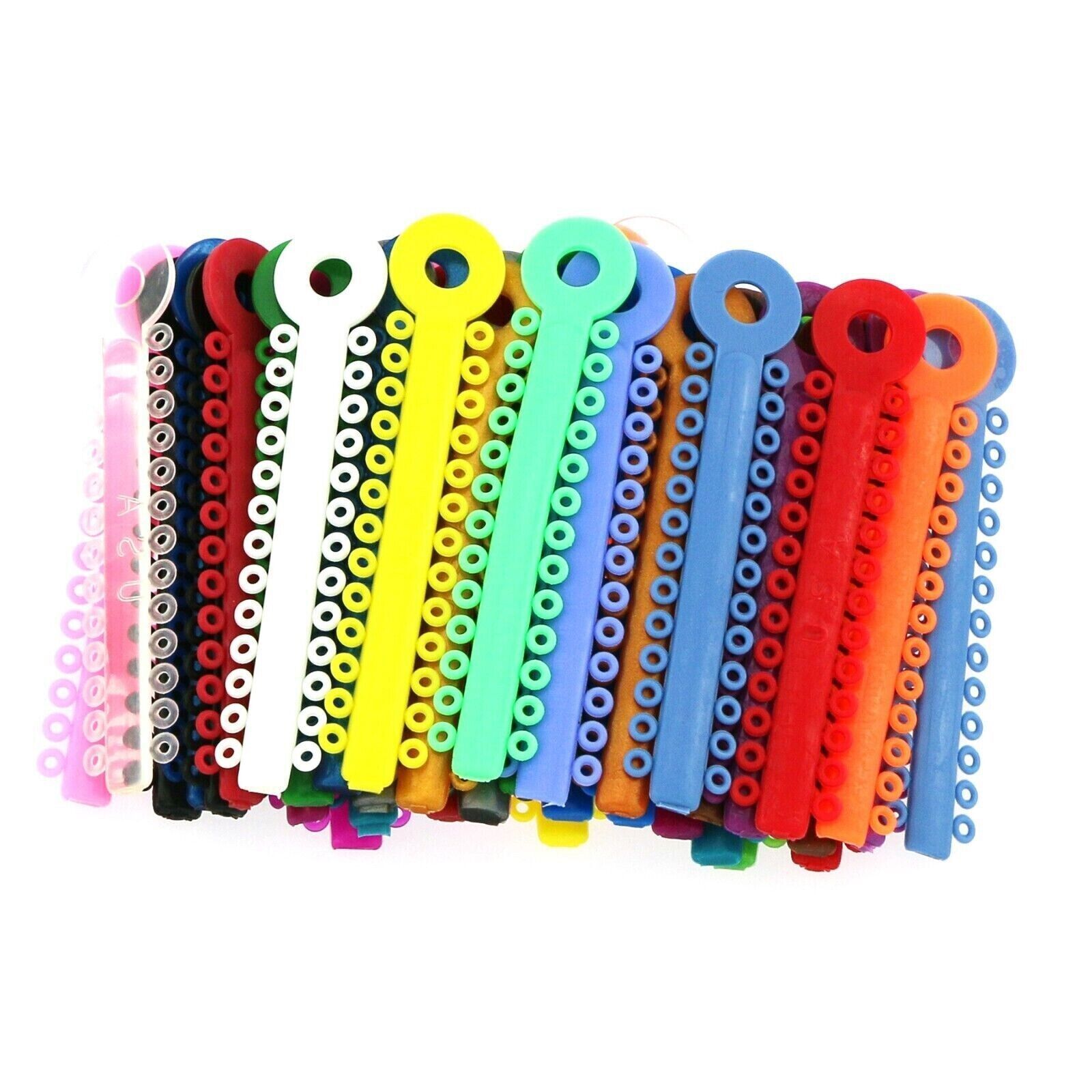 1040 Pcs Dental Orthodontic Ligature Ties Elastic Rubber Band Braces Mixed Color