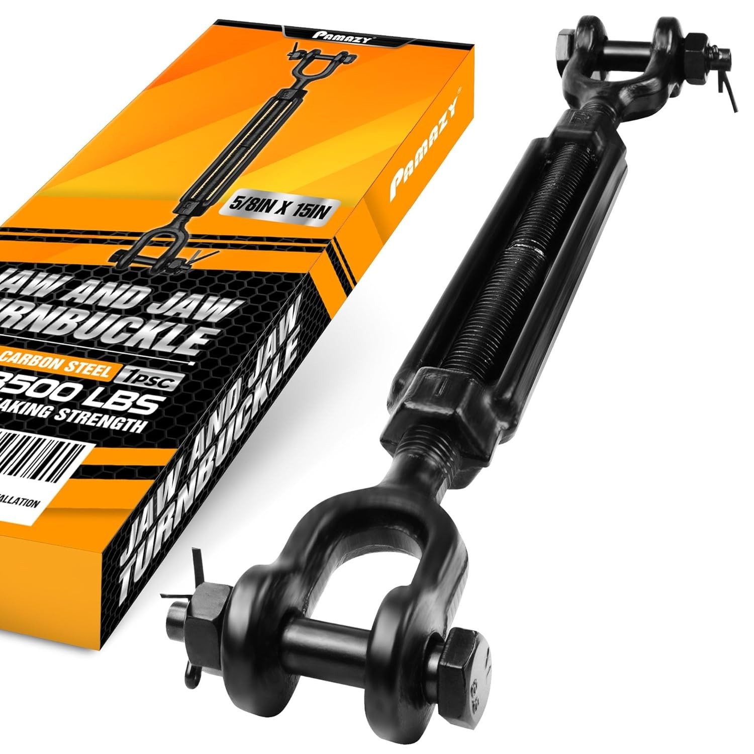 Versatile 5/8”x15” Turnbuckle with 3500 lbs Capacity for Indoor and Outdoor Use