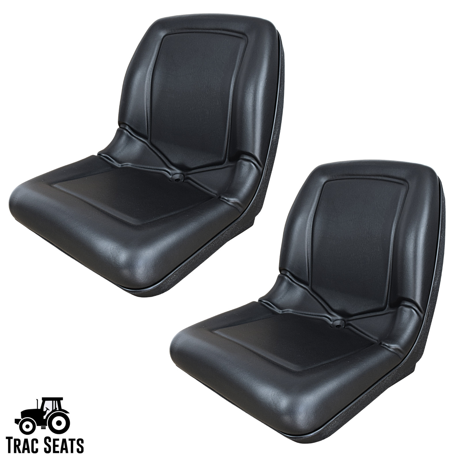 Two (2) Black High Back Seats for Pioneer Club Car 1200 1500 UTV Utility Vehicle